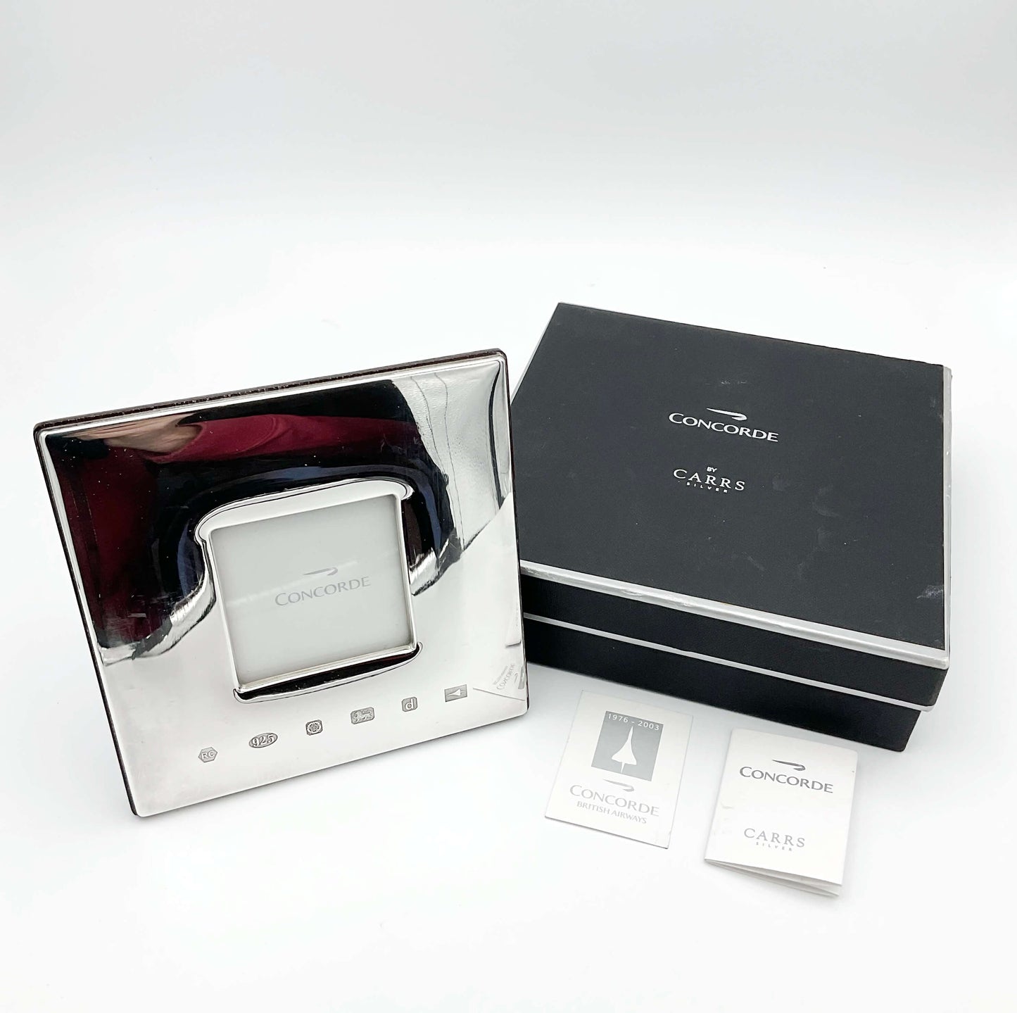 Boxed Concorde Sterling Silver Picture Frame