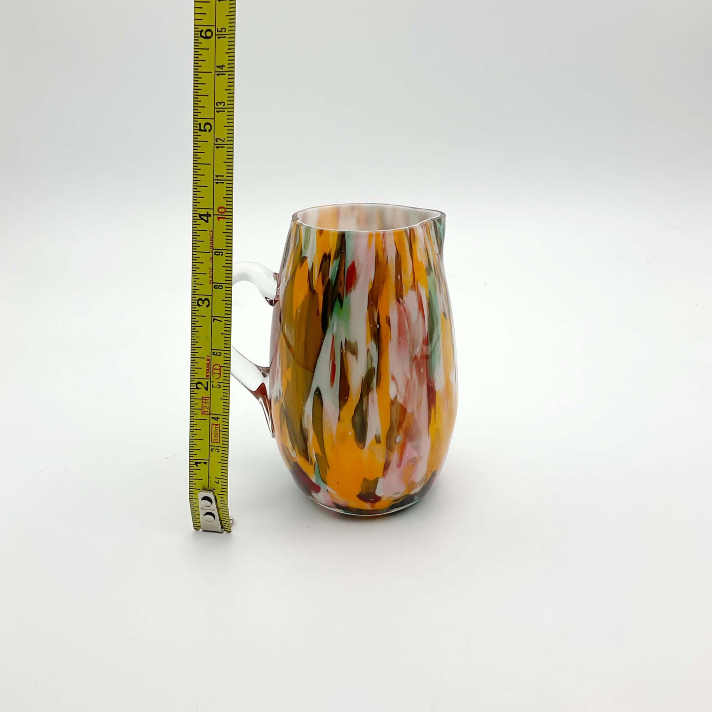 Small Handmade Vintage Art Glass Jug