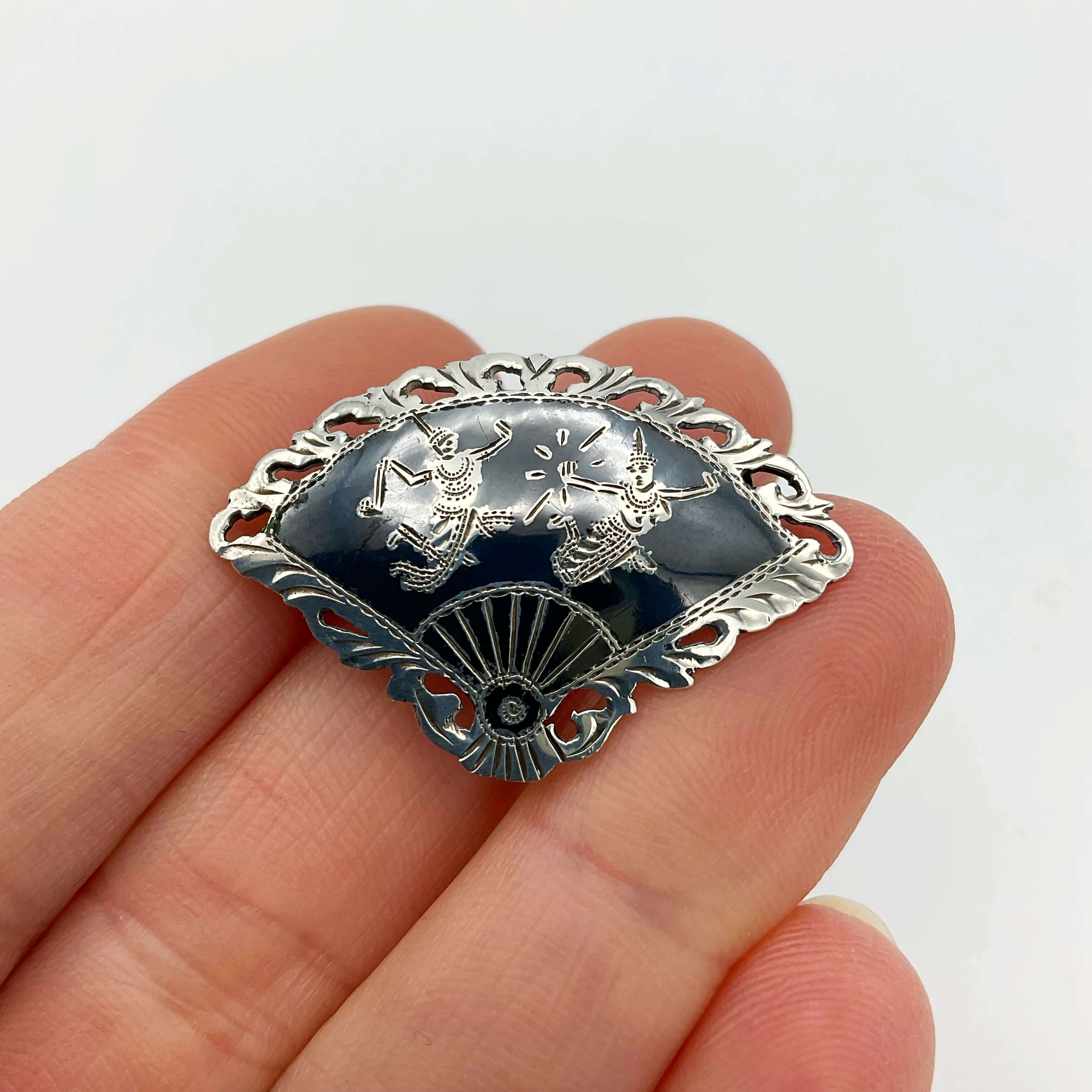 Oriental Sterling Silver Brooch – Beeches Vintage