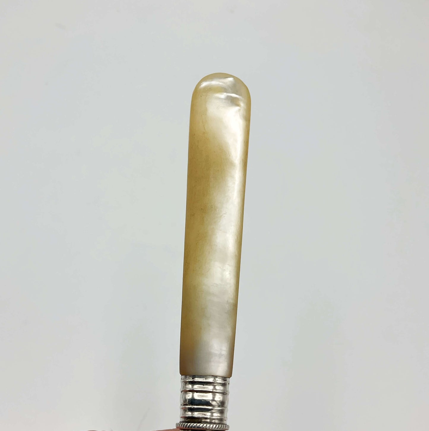 Vintage Silver Plated Pickle Fork, Mother of Pearl Handle