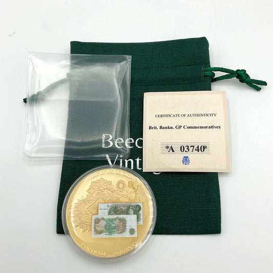 Moneda conmemorativa del billete de 1 libra británica de la Casa de la Moneda de Windsor