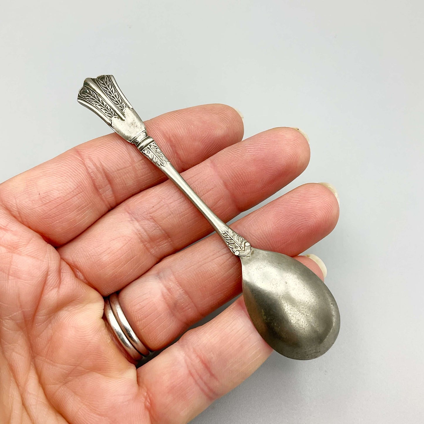 Art Deco Silver Plated Salt Spoon