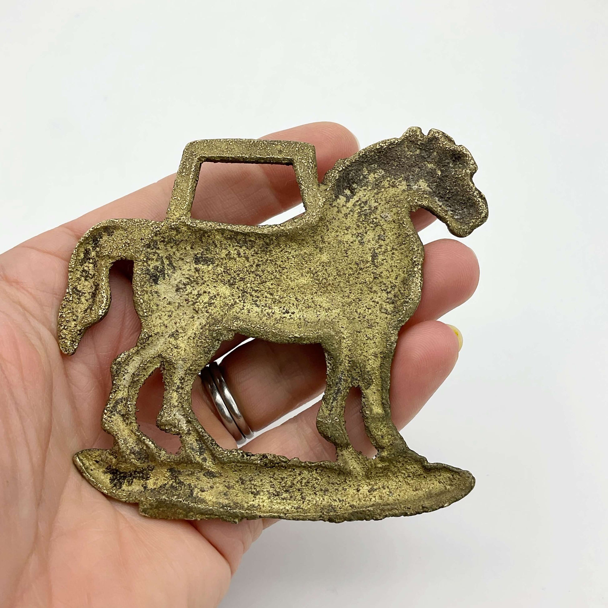 Horse Brass en laiton Signe sur nid England 19e décor de harnais de Horse Brass en laiton Signe sur nid England 19e décor de harnais de