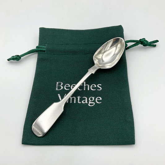 Antique 1881 Victorian Silver Egg Spoon