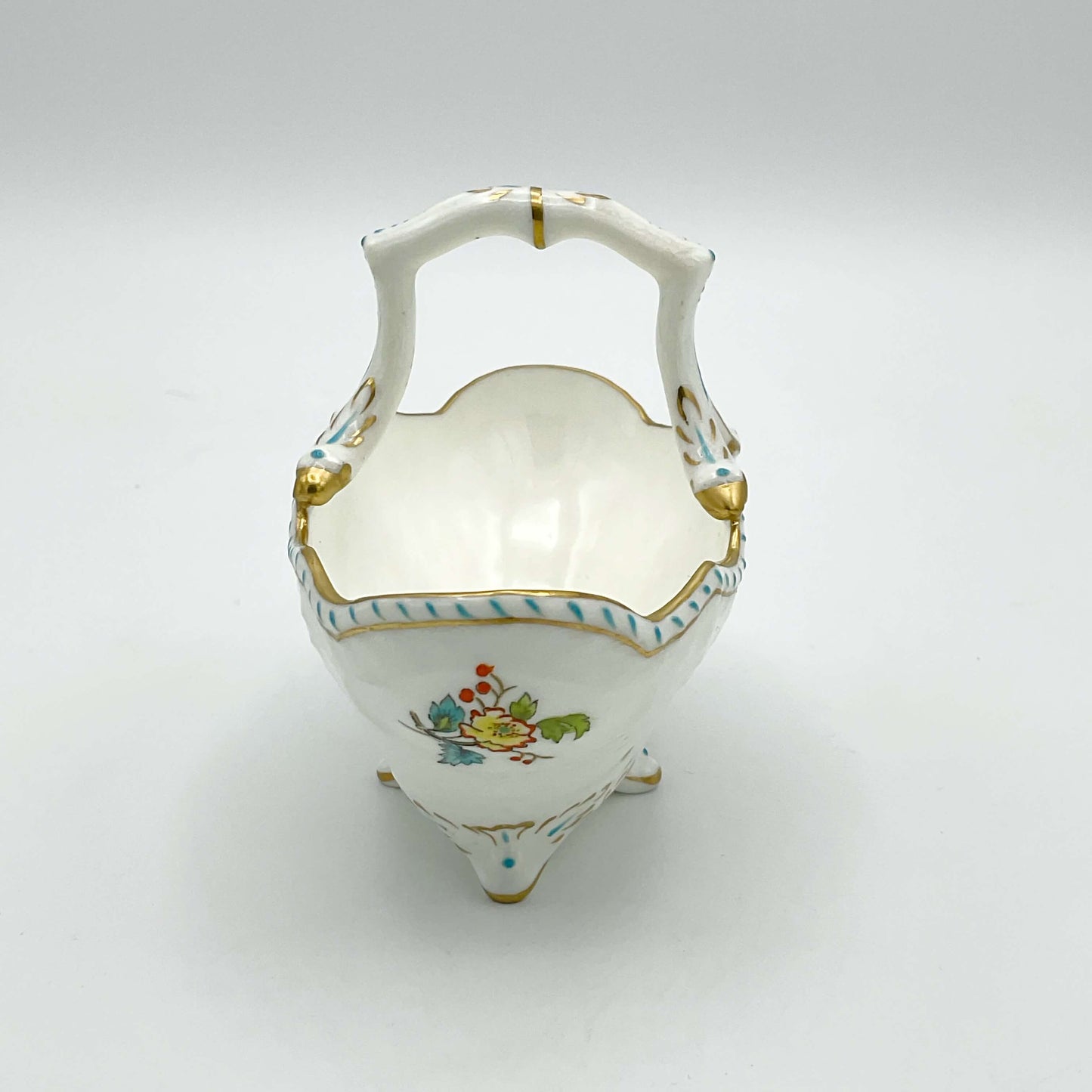 Antique Coalport Porcelain China Basket