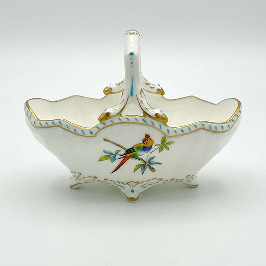 Antique Coalport Porcelain China Basket