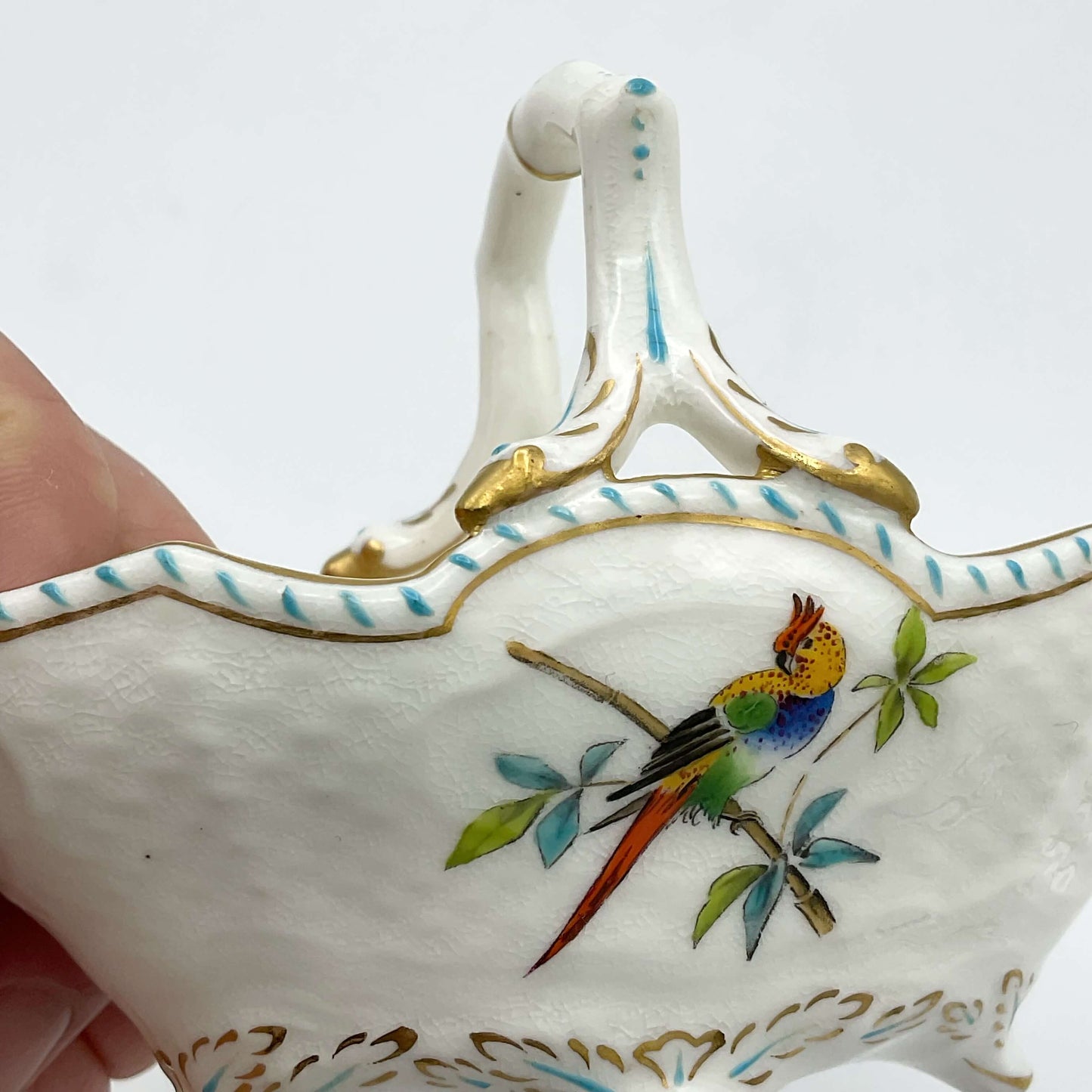 Antique Coalport Porcelain China Basket