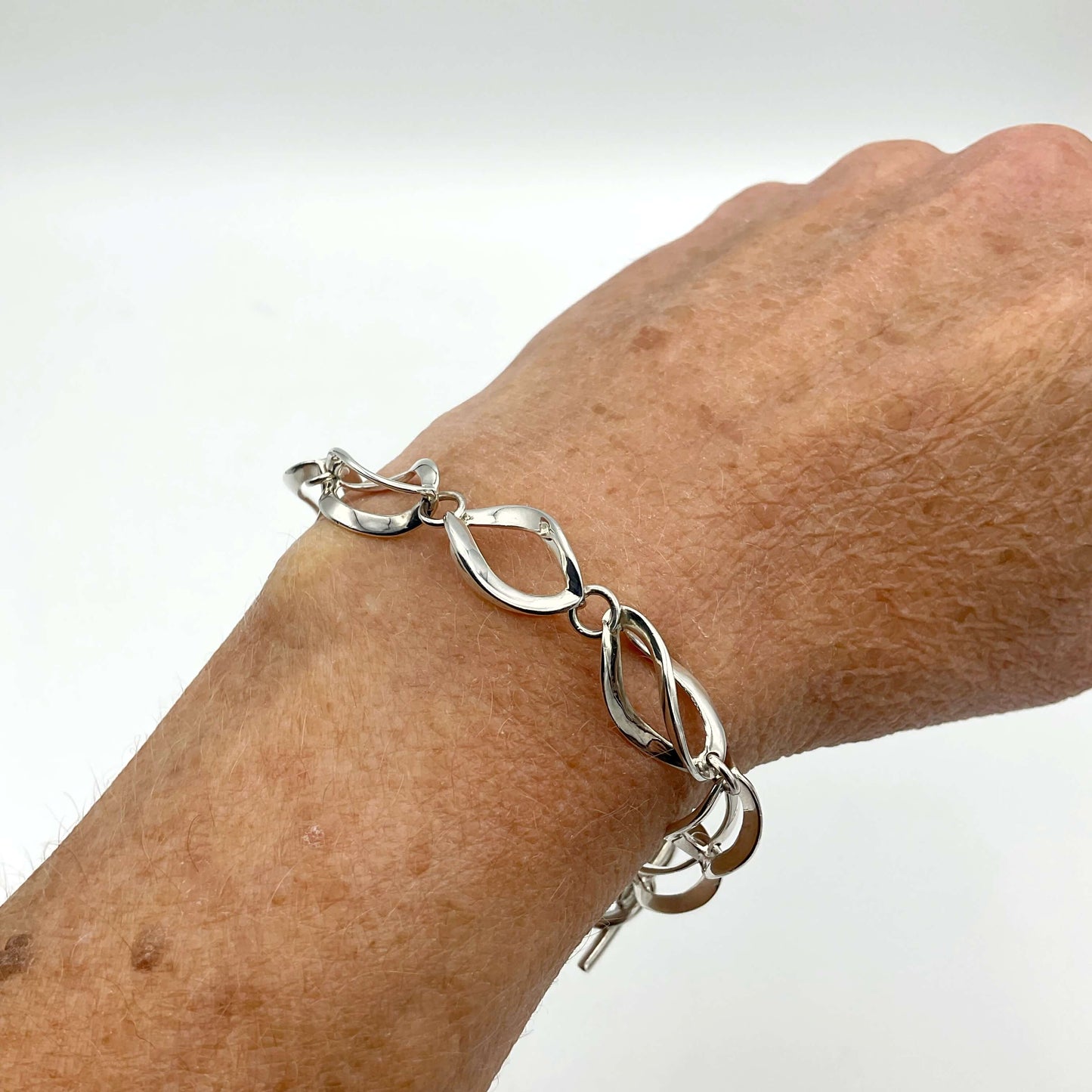 Pulsera de cadena de plata de ley