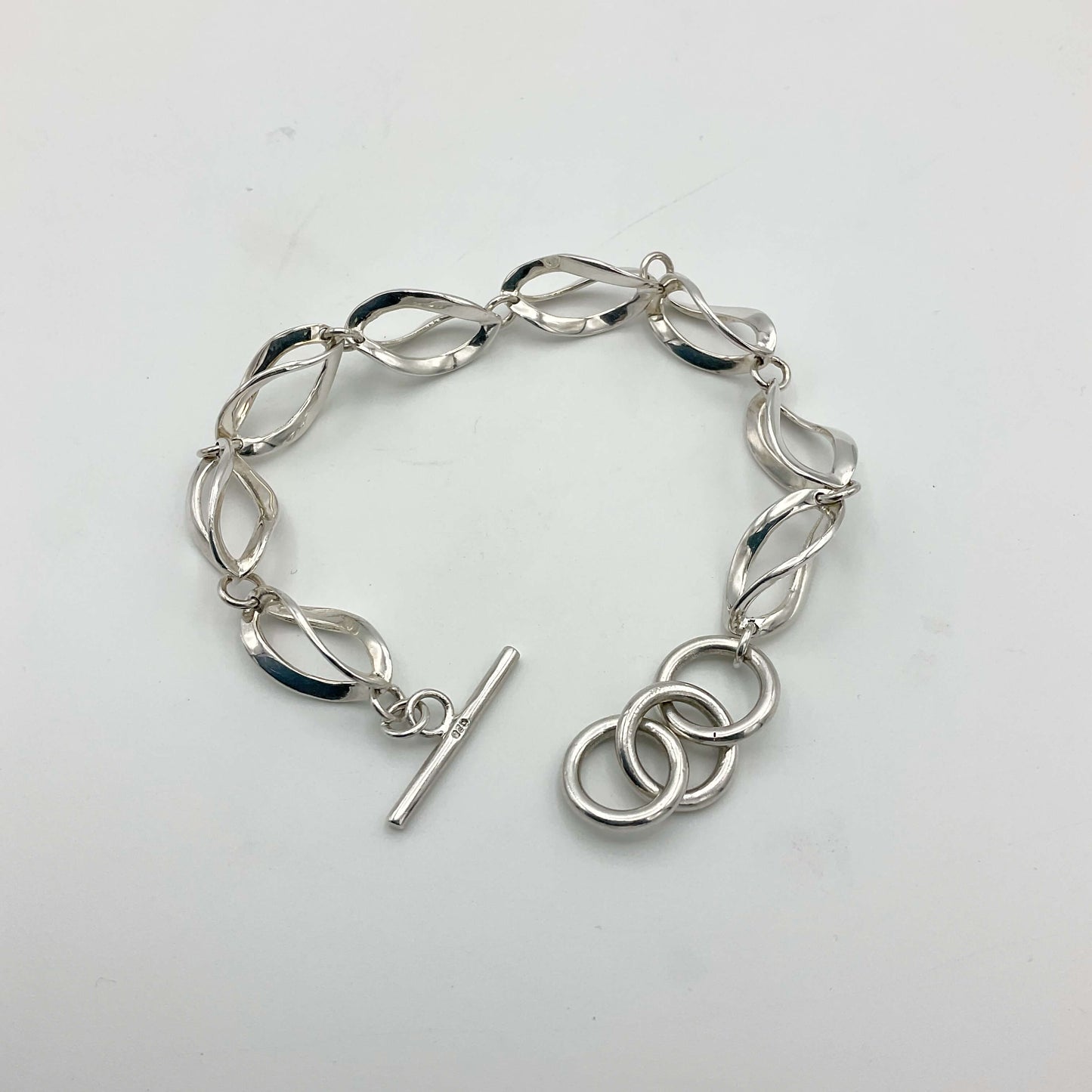 Pulsera de cadena de plata de ley