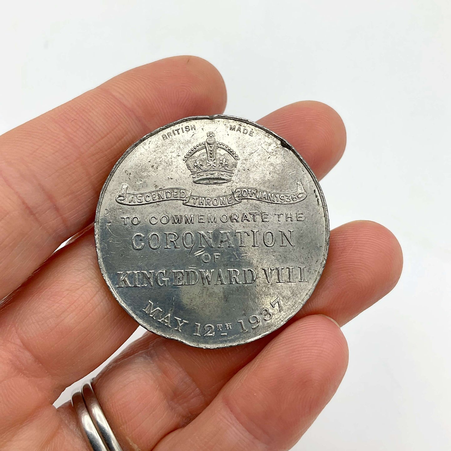 1937 King Edward VIII Coronation Commemorative Medal