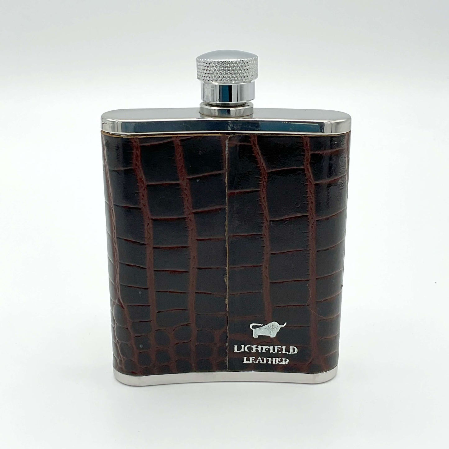 Vintage Lichfield Leder Flachmann 2,5oz