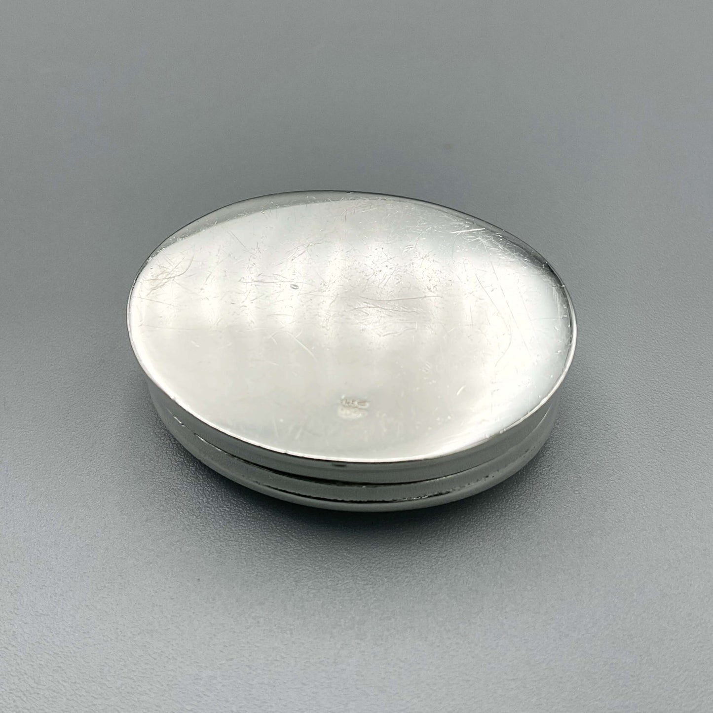 Vintage Oval Sterling Silver Pill Box