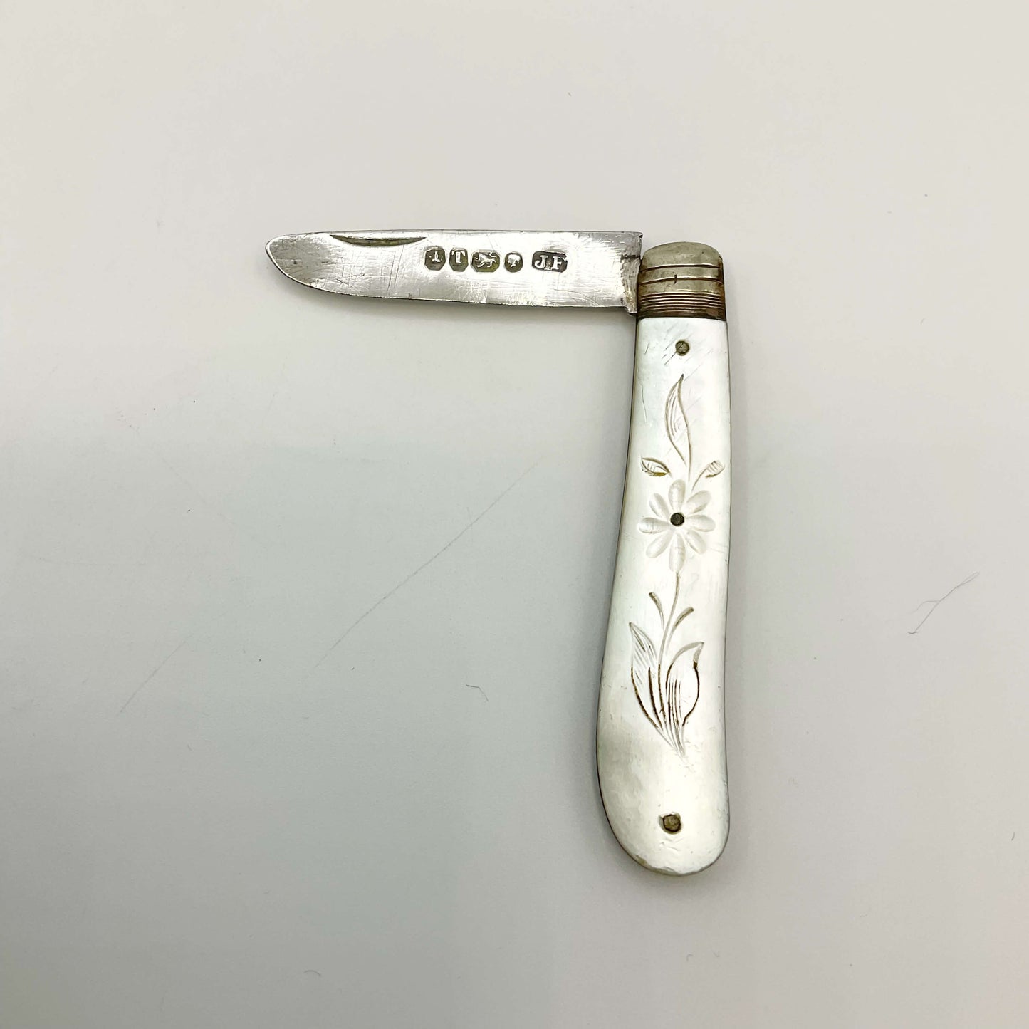 Antique Victorian 1861 Sterling Silver Fruit Knife