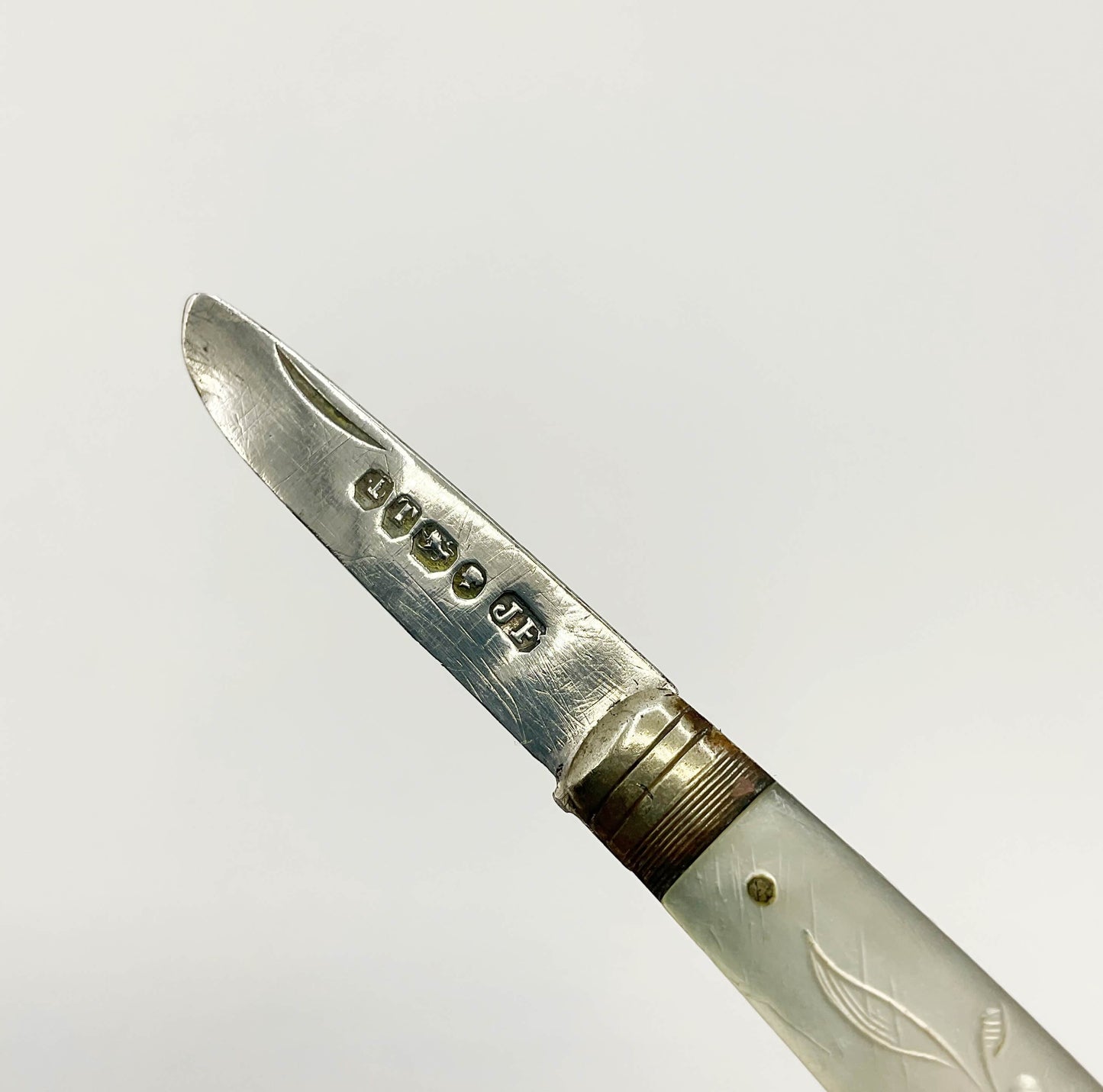 Antique Victorian 1861 Sterling Silver Fruit Knife