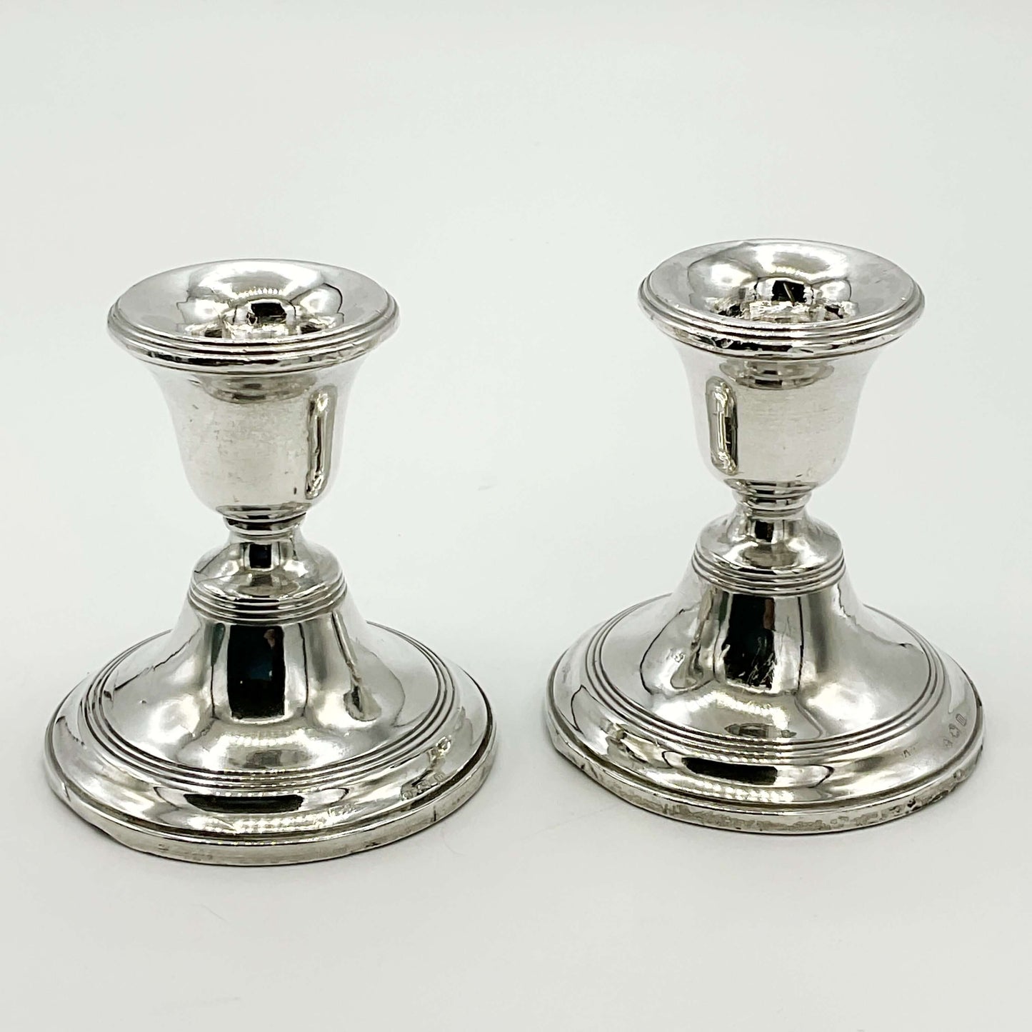 Pair of Antique 1911 Sterling Silver Candlestick Holders