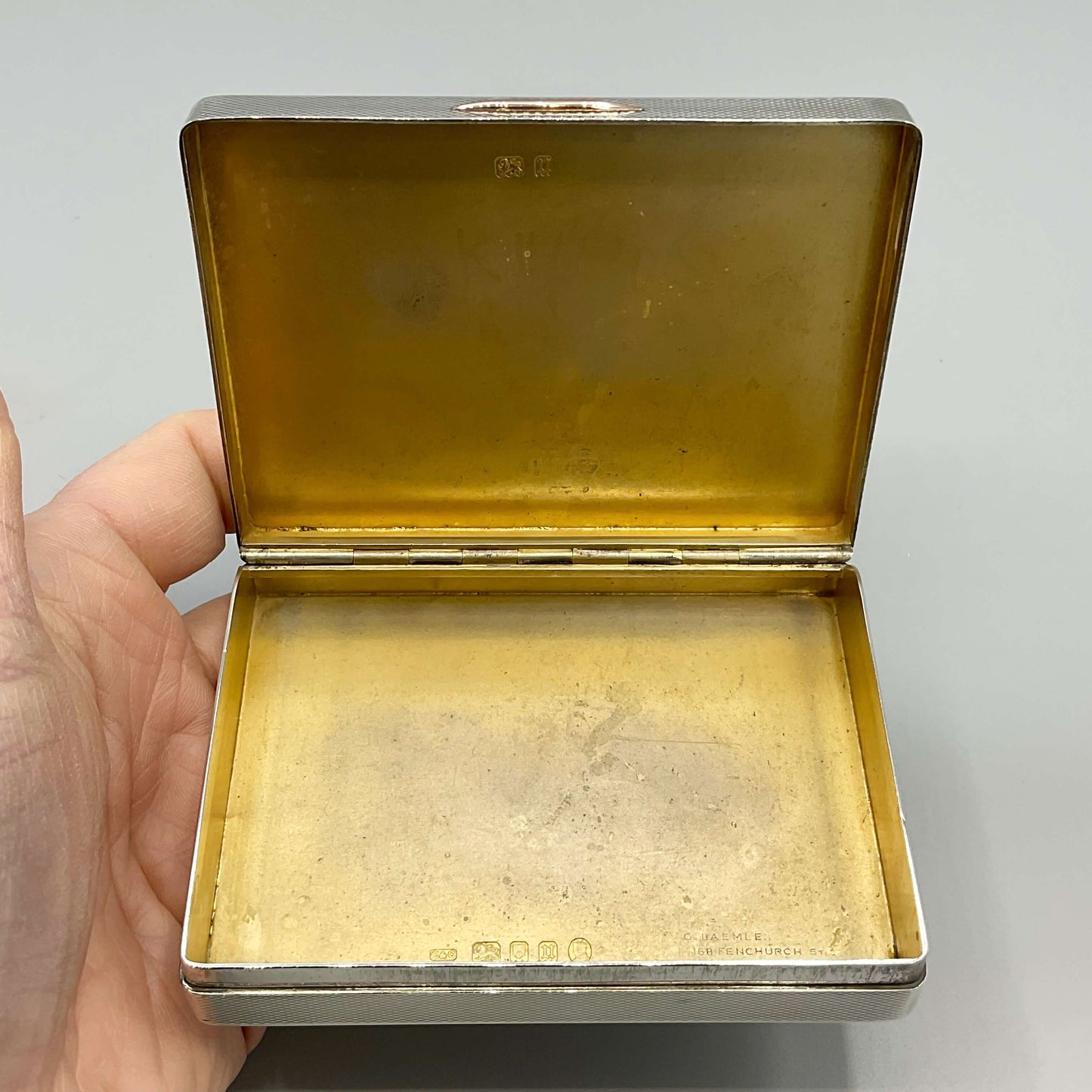 Vintage 1935 Small Solid Sterling Silver Box