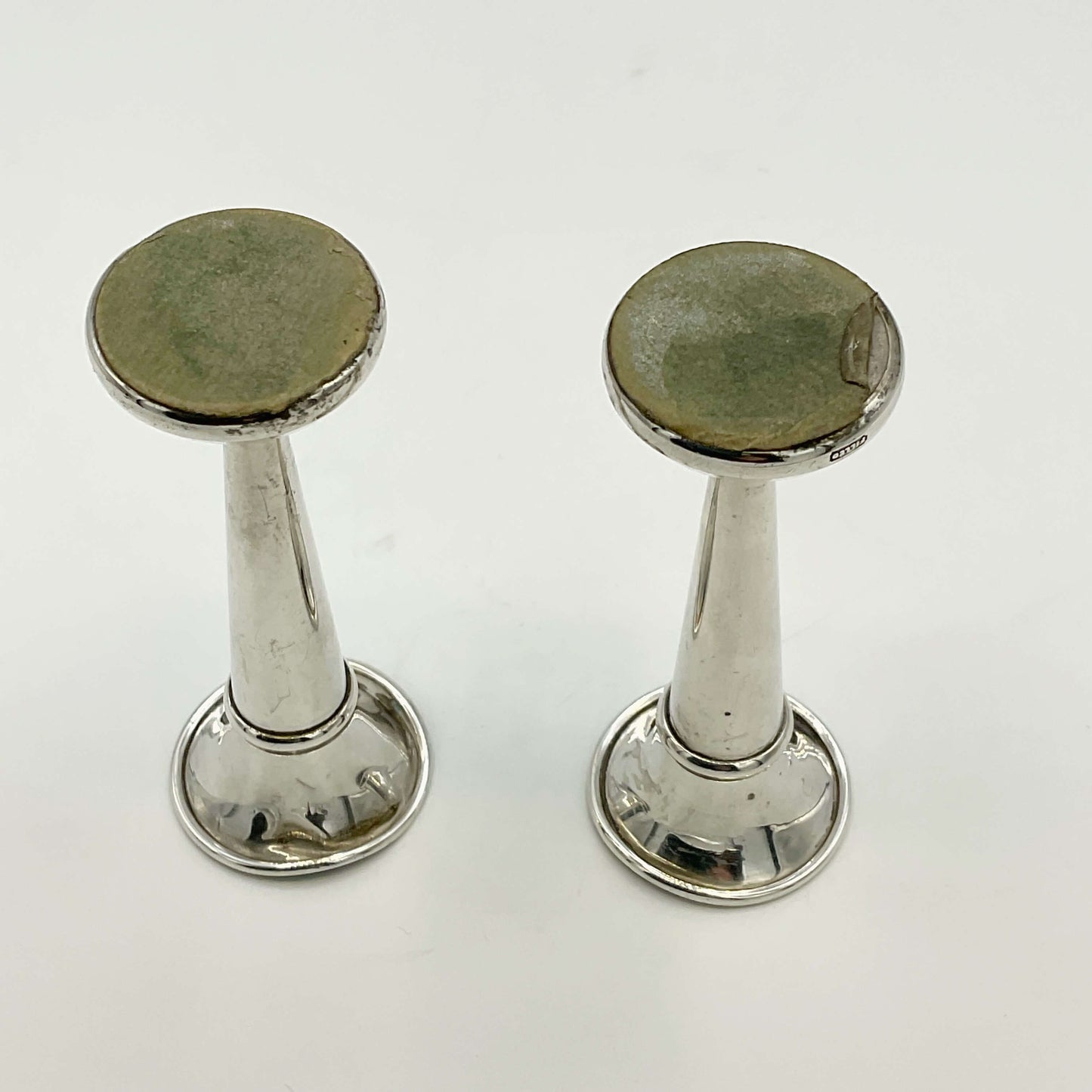 Pair of Small Sterling Silver Spill Vases