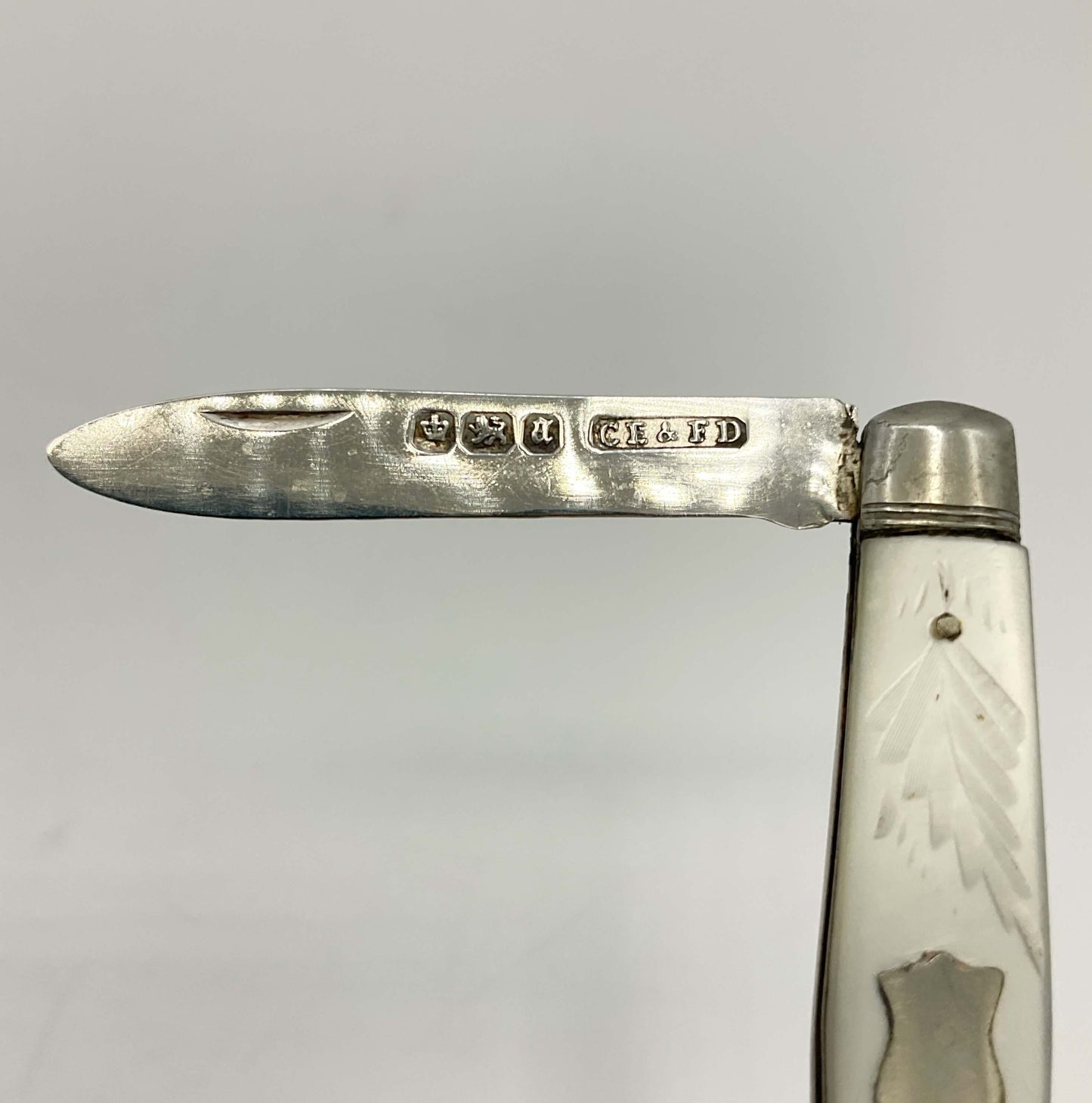 Antique Victorian Sterling Silver Fruit Knife, 1893 Hallmark