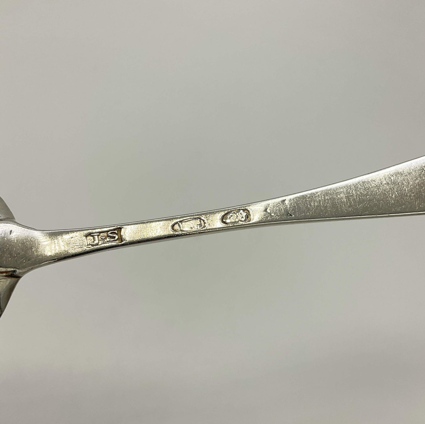 Antique 1700s Georgian Sterling Silver Dessert Spoon