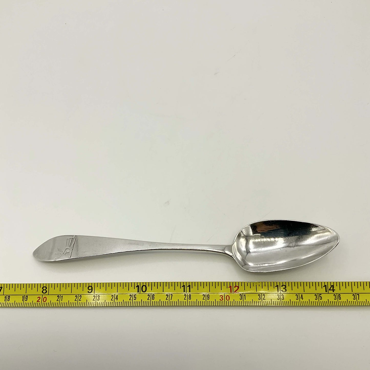 Antique 1700s Georgian Sterling Silver Dessert Spoon