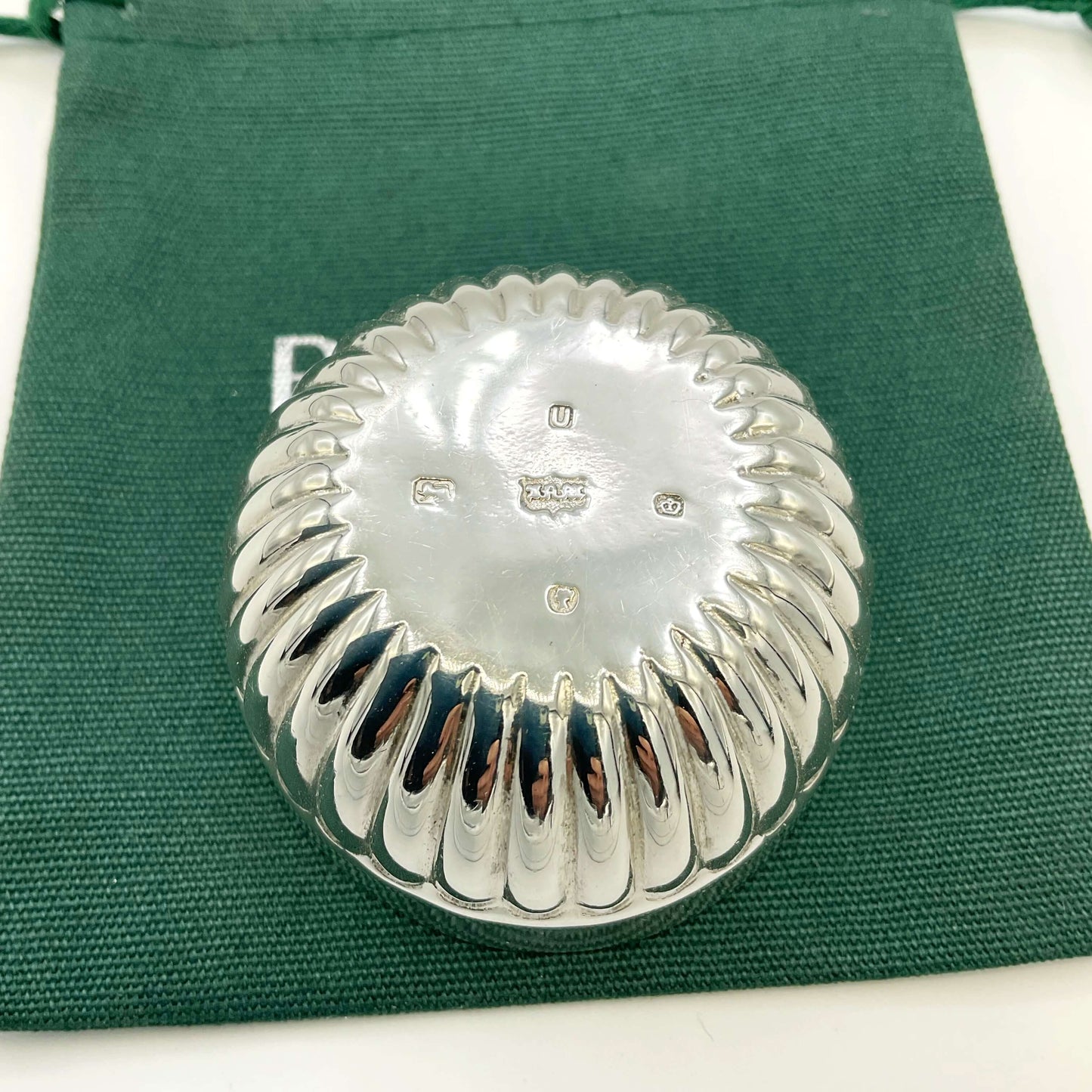 Antique 1887 Victorian Sterling Silver Salt