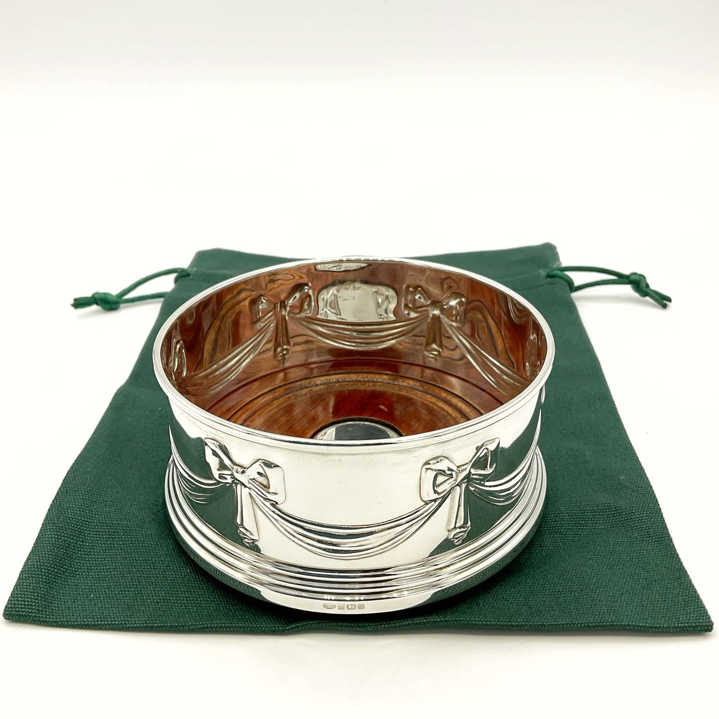 Sterling Silver Bottle Coaster, Vintage Bottle Stand