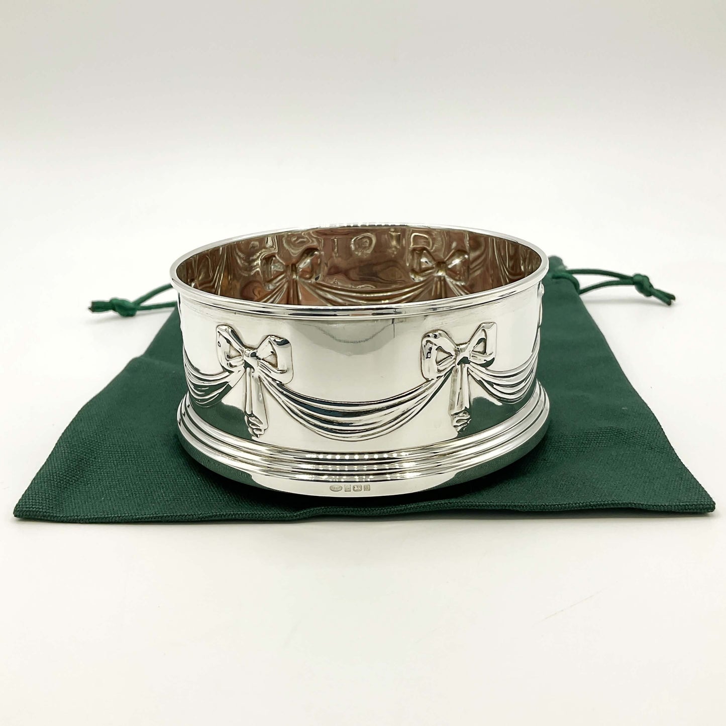 Sterling Silver Bottle Coaster, Vintage Bottle Stand