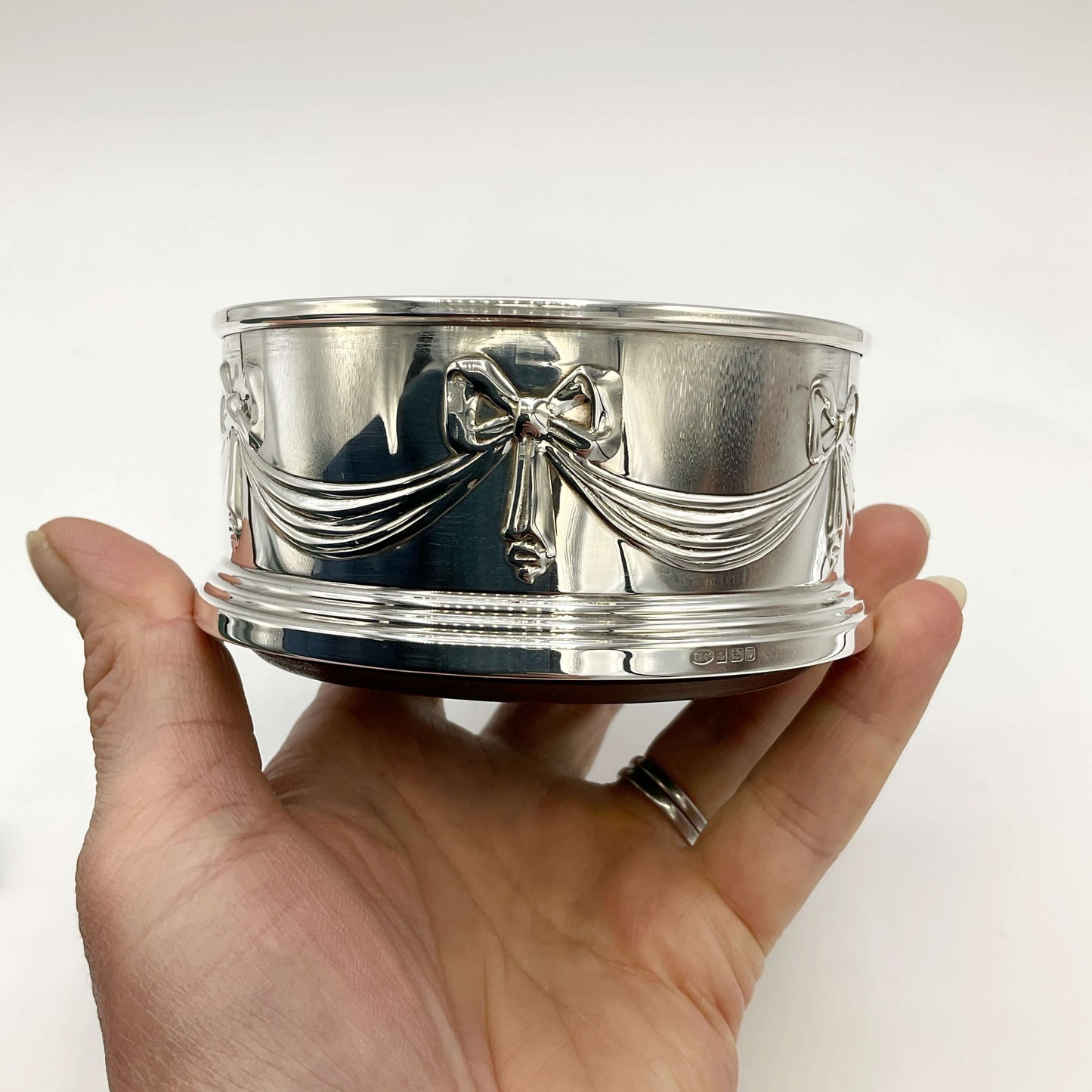 Sterling Silver Bottle Coaster, Vintage Bottle Stand