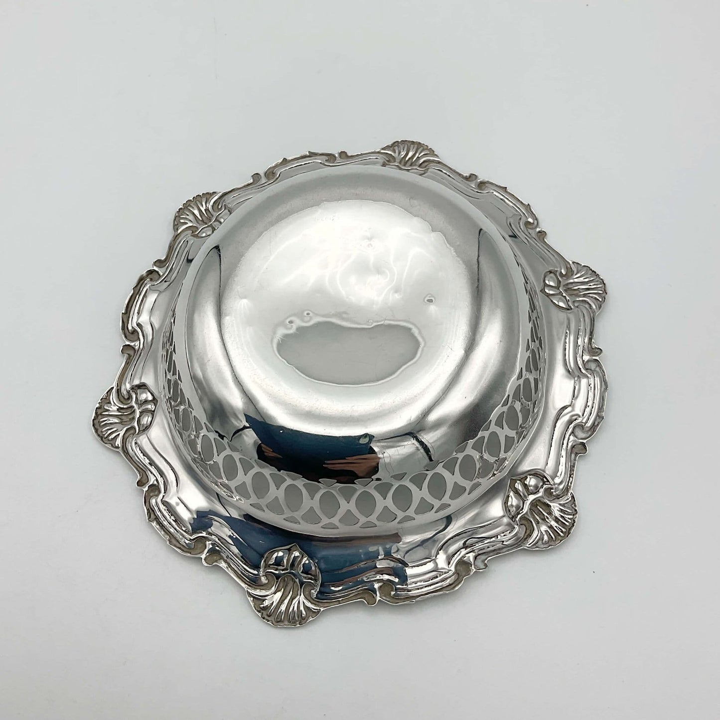Antique 1906 Sterling Silver Bon Bon Dish, Edwardian Sweets Bowl