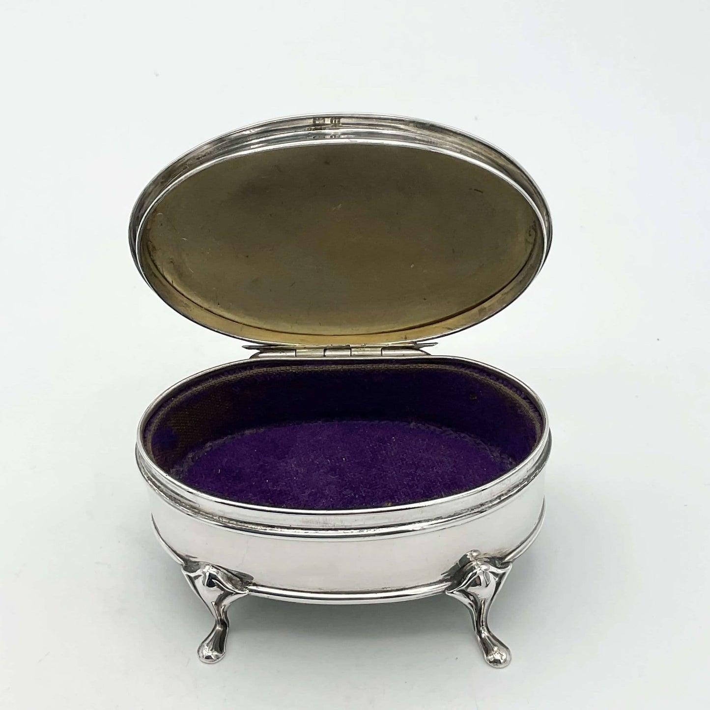 Antique 1919 Sterling Silver Jewellery Box