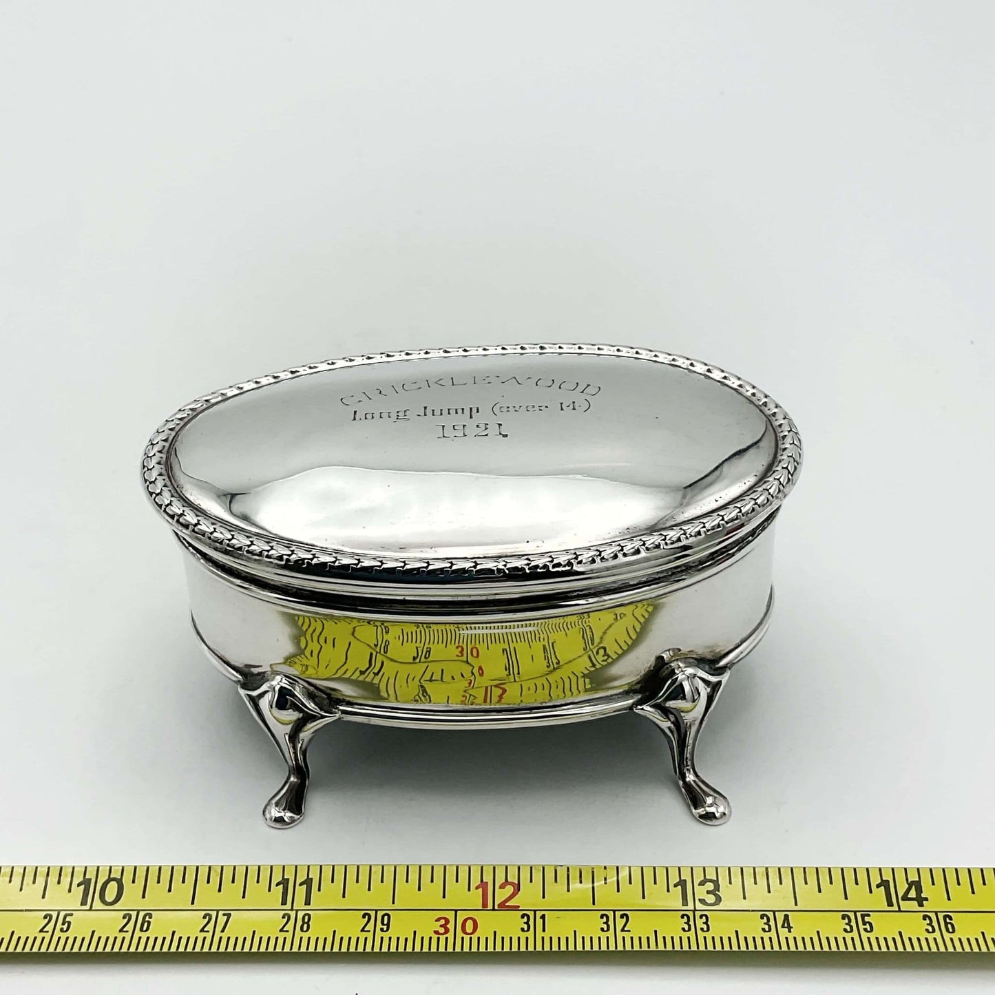 Antique 1919 Sterling Silver Jewellery Box