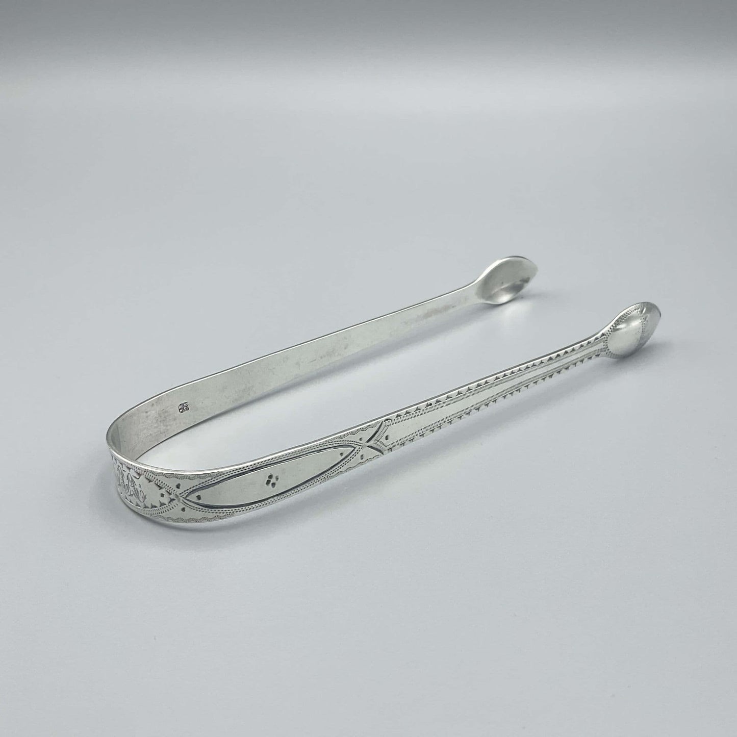 Antique Georgian  Sterling Silver Sugar Tongs, 1797 Solid Silver Sugar Nips