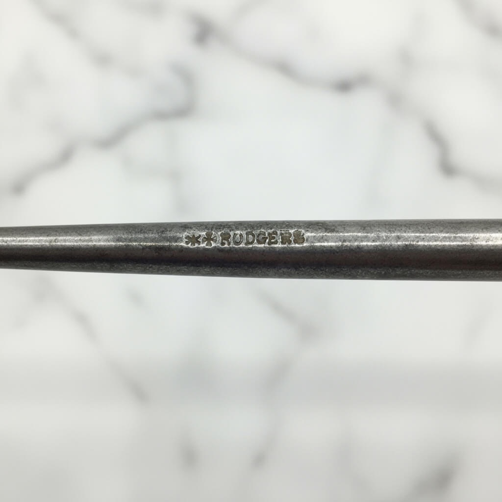 Rodgers name and logo on steel hook