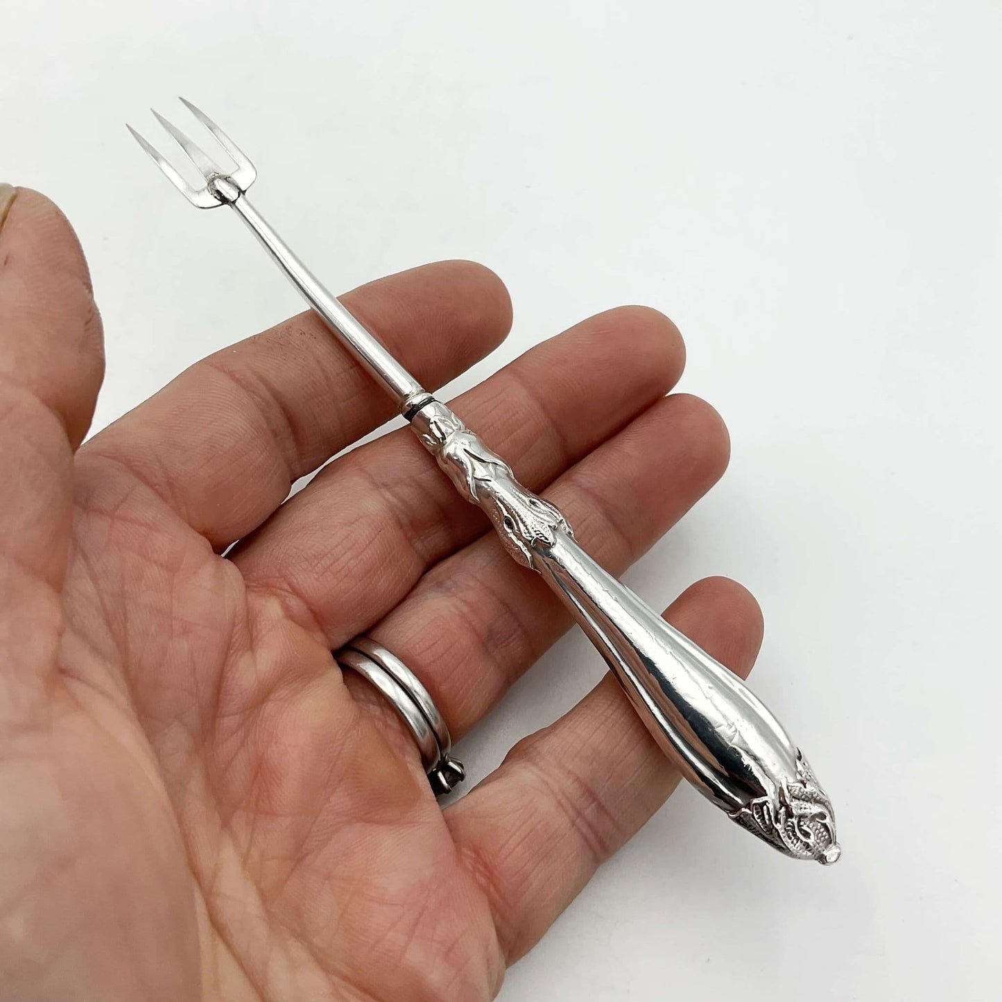 Antique Silver Plated Cocktail Fork