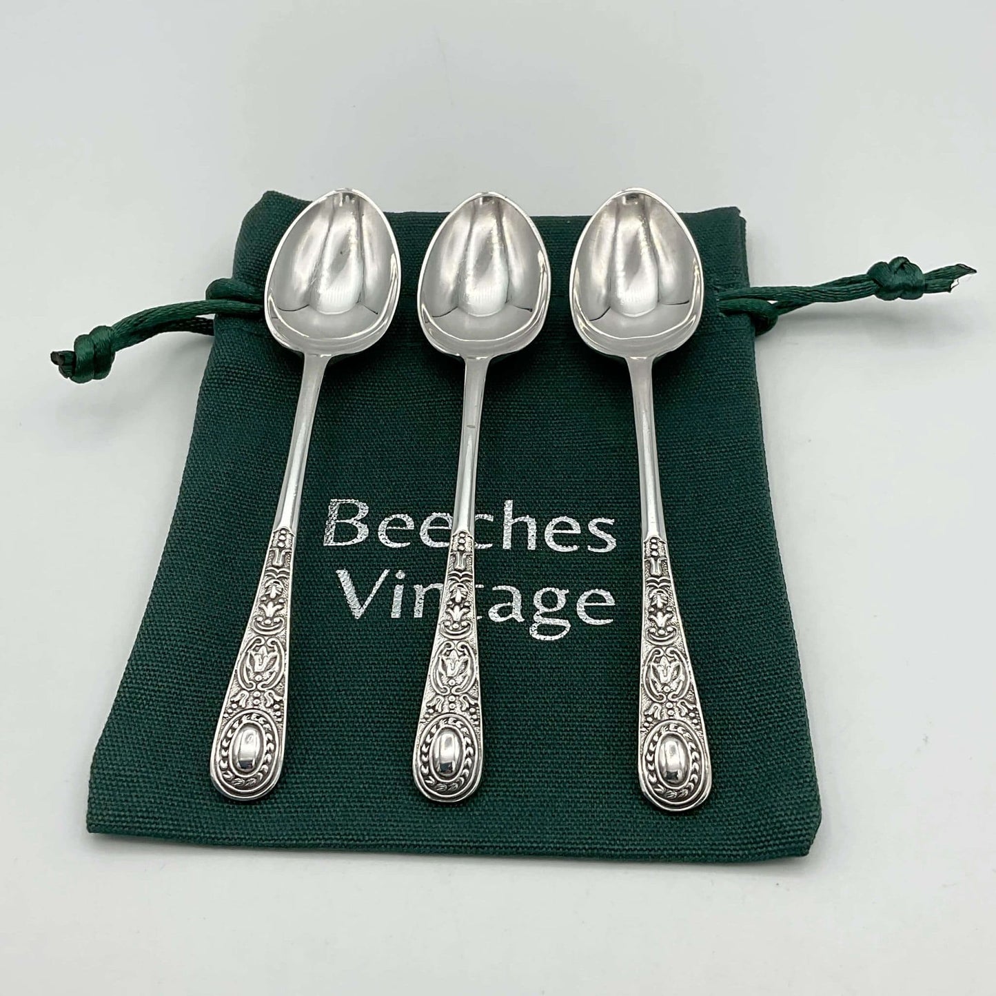 Antique Victorian Silver Plated Coffee Spoons