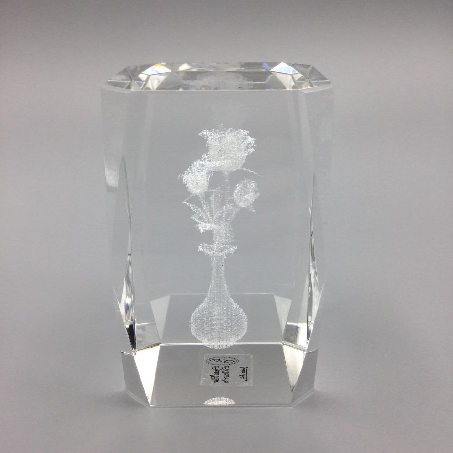 Crystal Collectables Rose Art Glass Paperweight