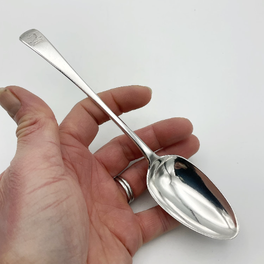 Antique 1792 Georgian Sterling Silver Dessert Spoon