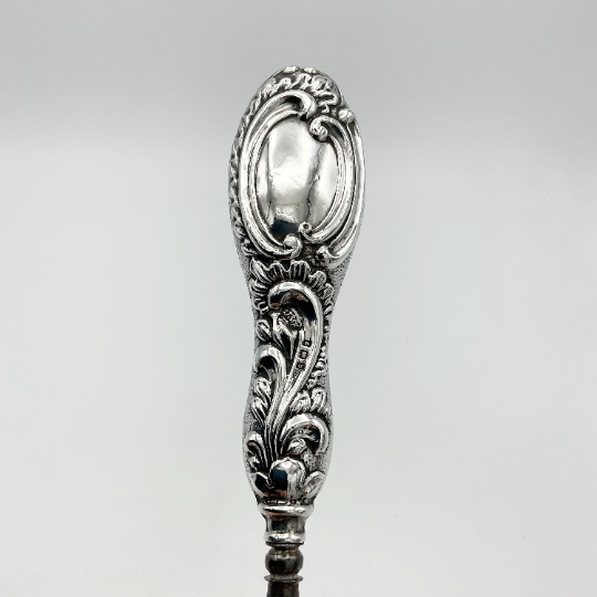 Antique 1901 Large Sterling Silver Button Hook