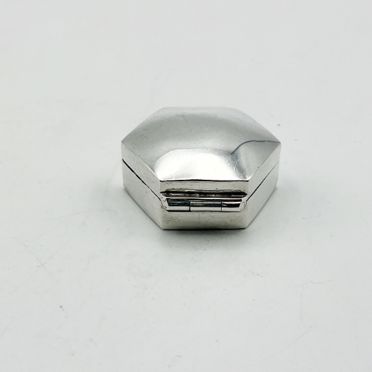 1990 Sterling Silver Hexagonal Pill Box