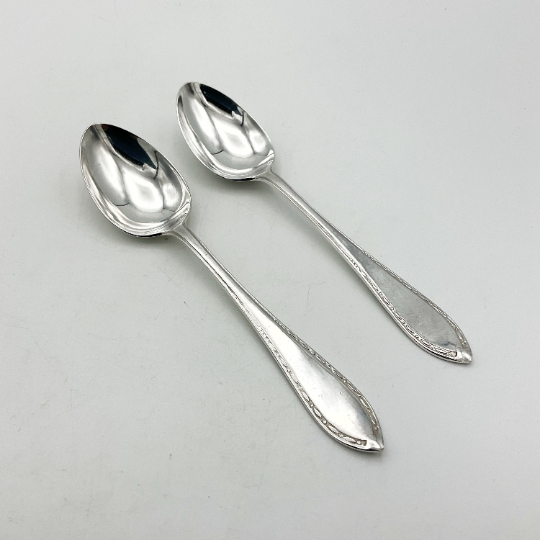 Pair of Vintage 1933 Sterling Silver Coffee Spoons