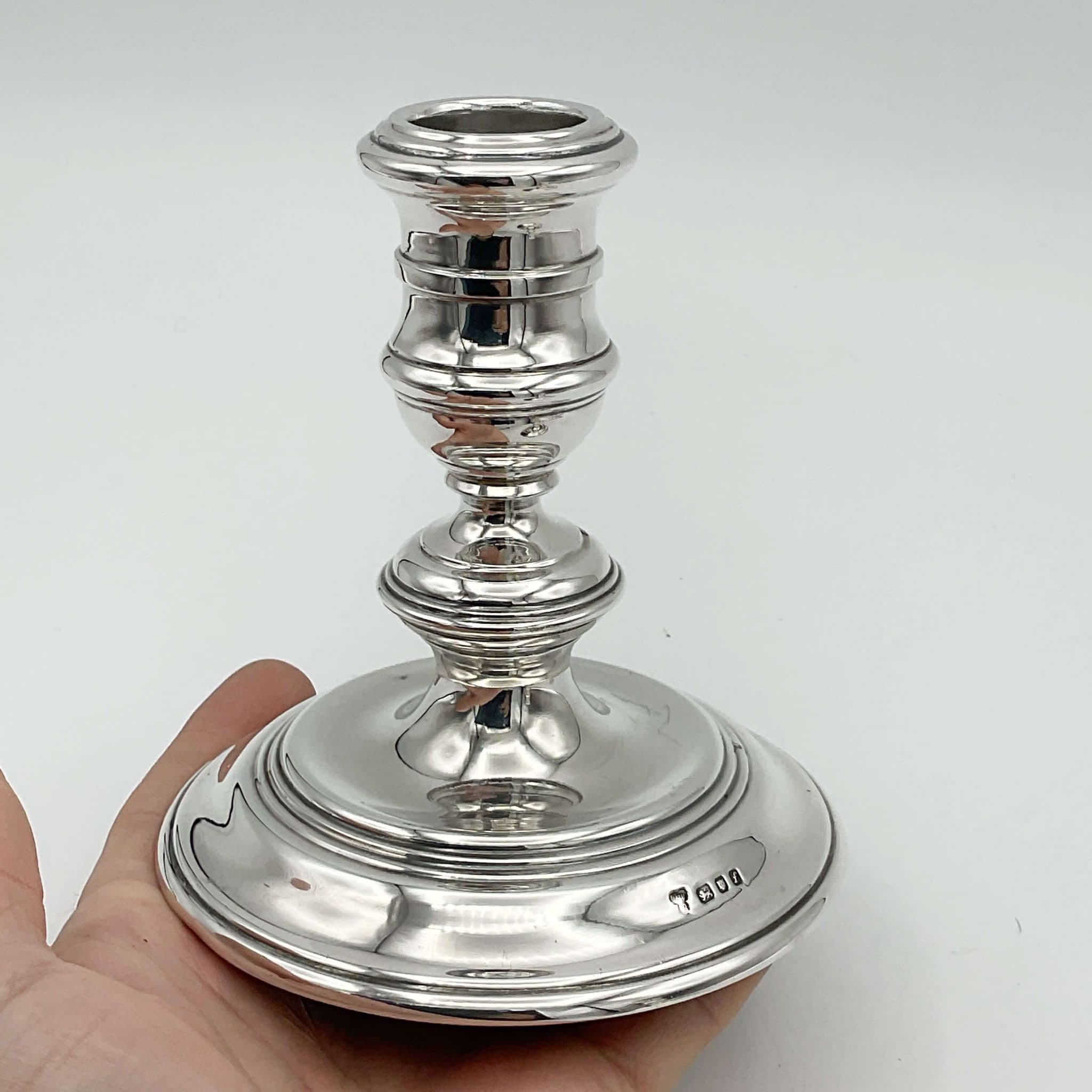 Antique silver hot sale candlestick holders