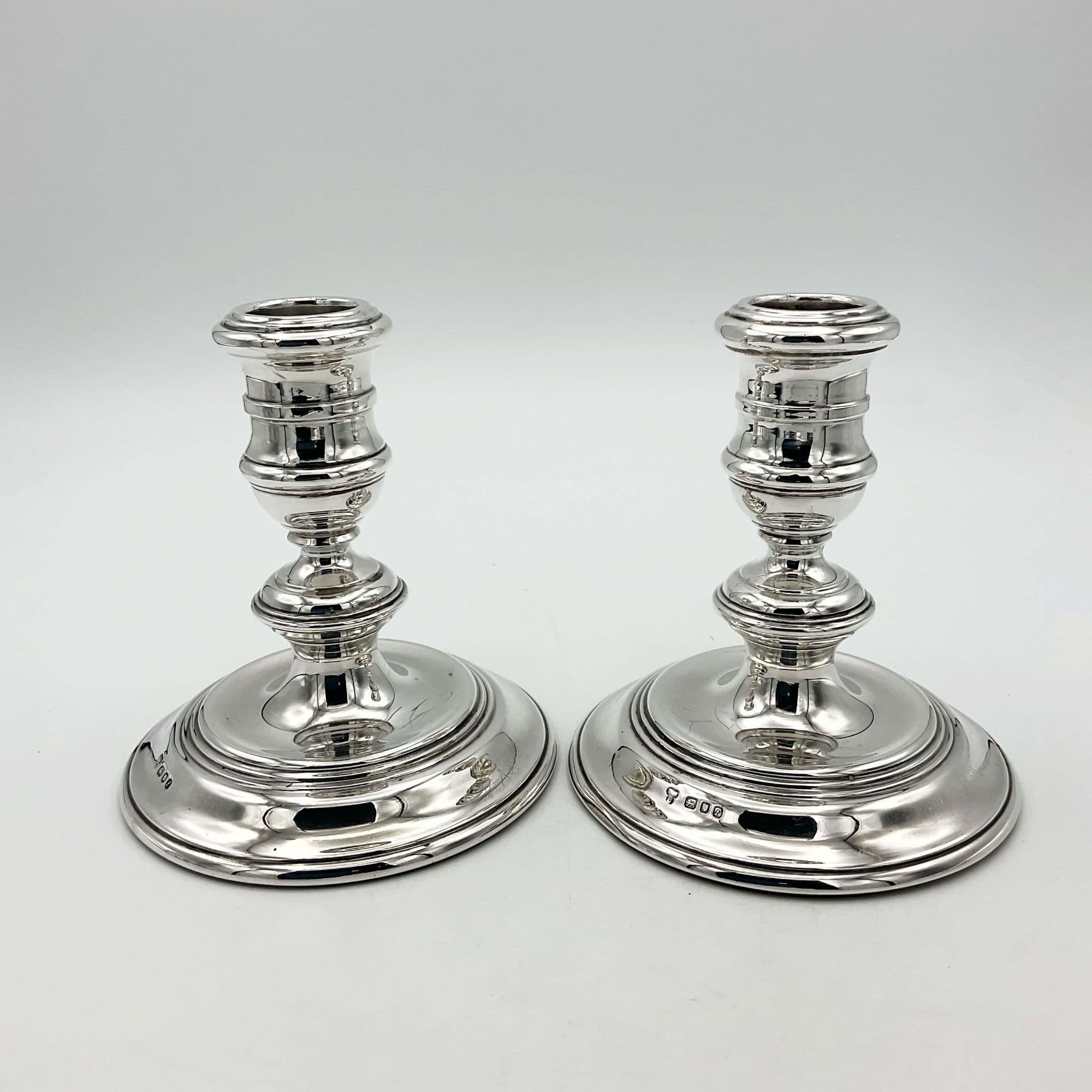 Solid silver store candlesticks for sale