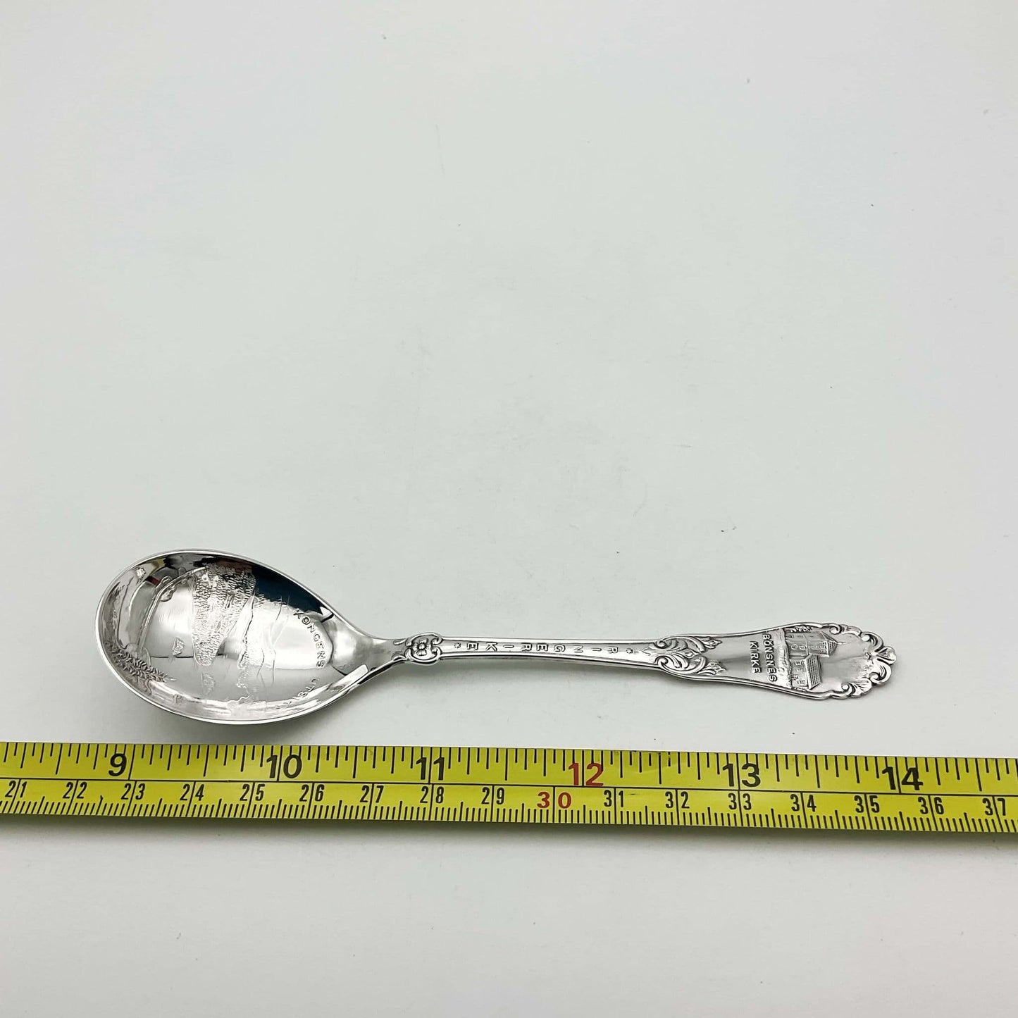 Norwegian Silver Souvenir Spoon, Kongens Utsikt, Bonsnes Kirke