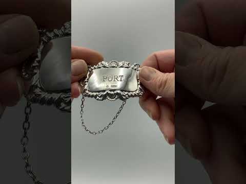 Video short of silver Port decanter label
