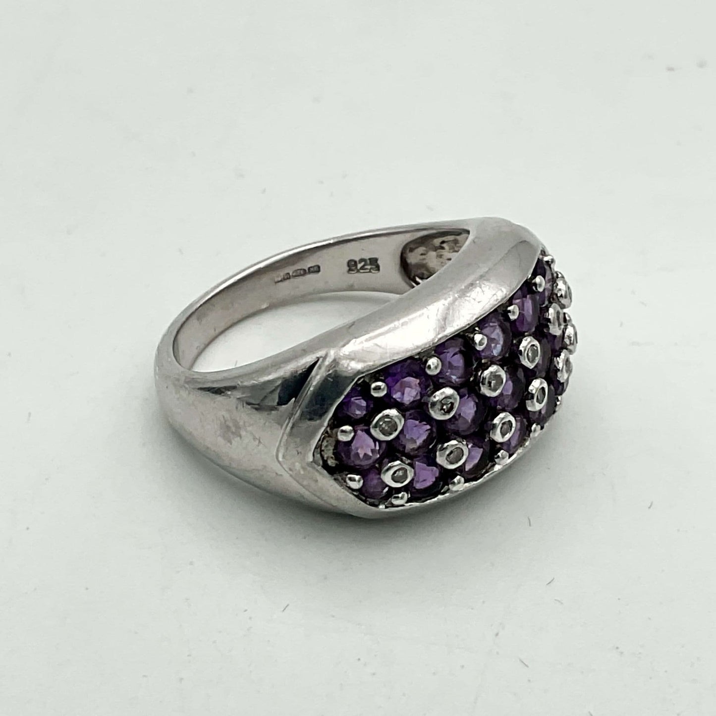 Purple Amethyst Sterling Silver Ring