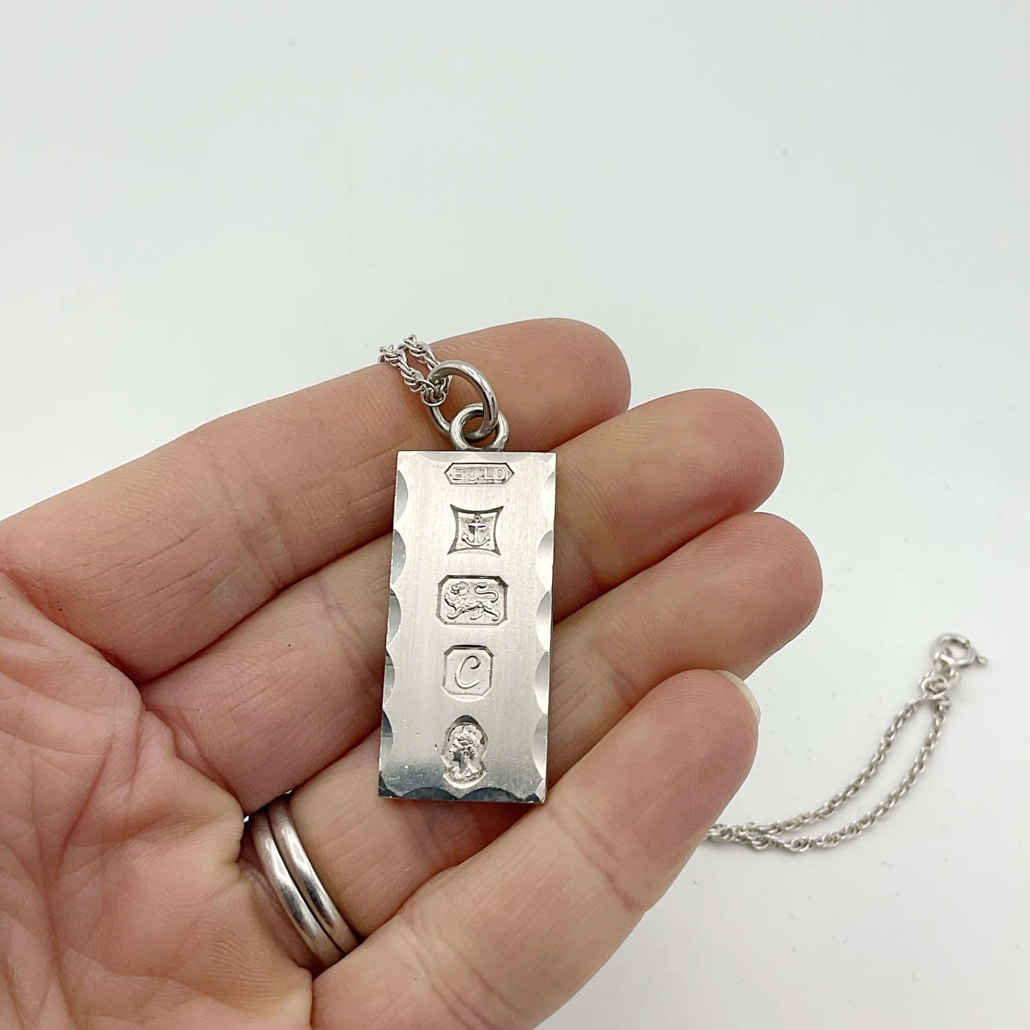 Personalised Sterling Silver Ingot Necklace | Bloom Boutique