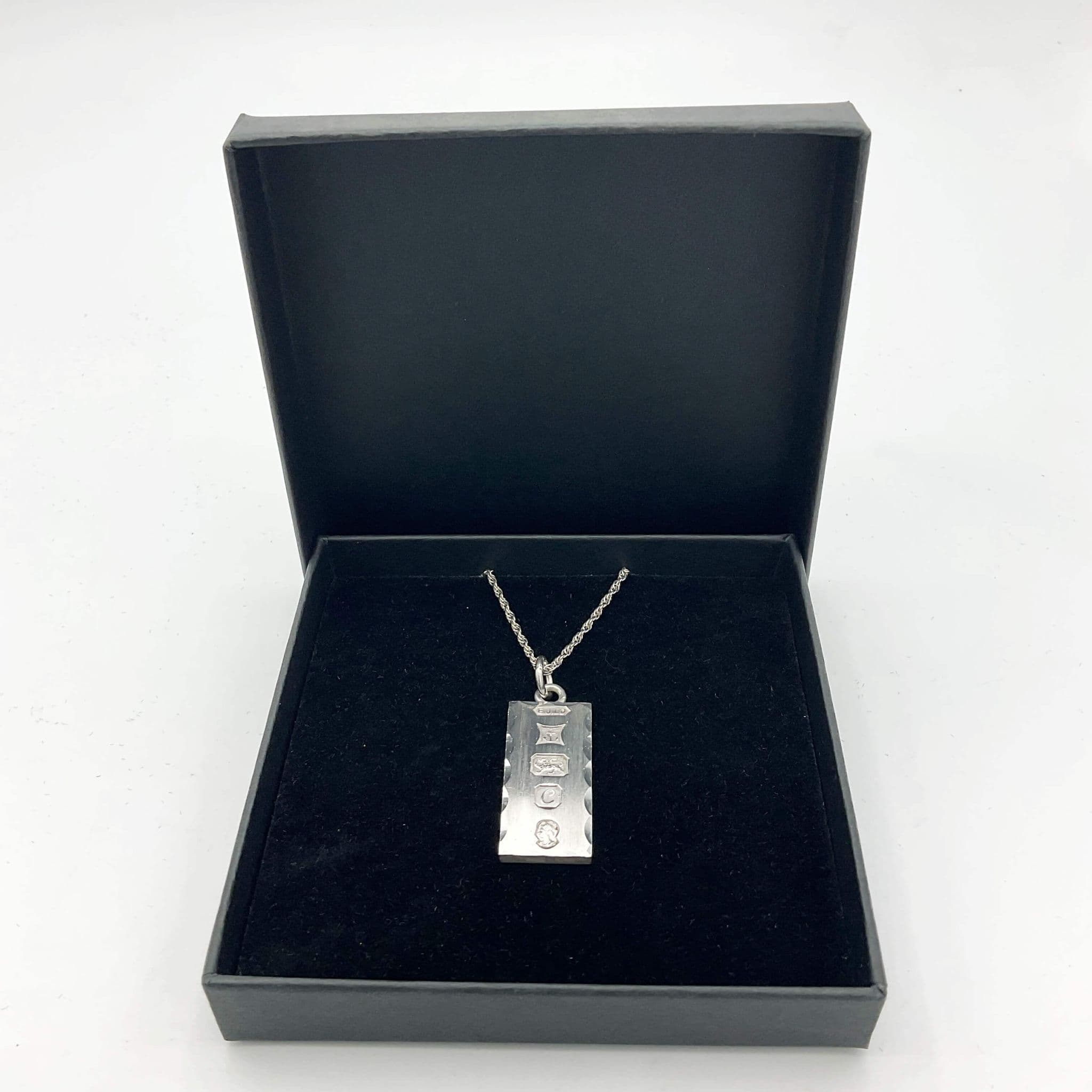 Sterling Silver Ingot Pendant With Chain – H&T