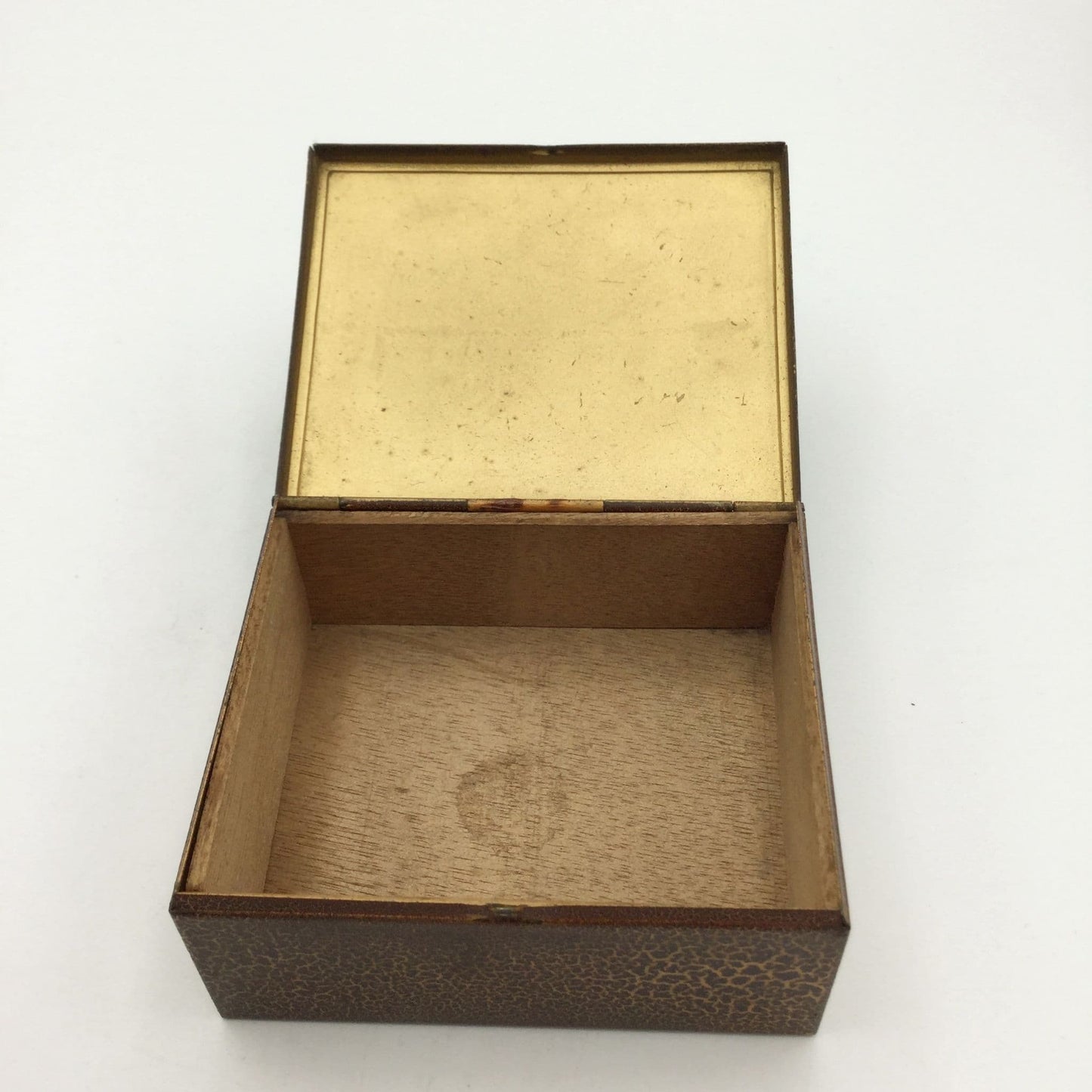 Vintage 1950s Metal Trinket or Cufflinks Box
