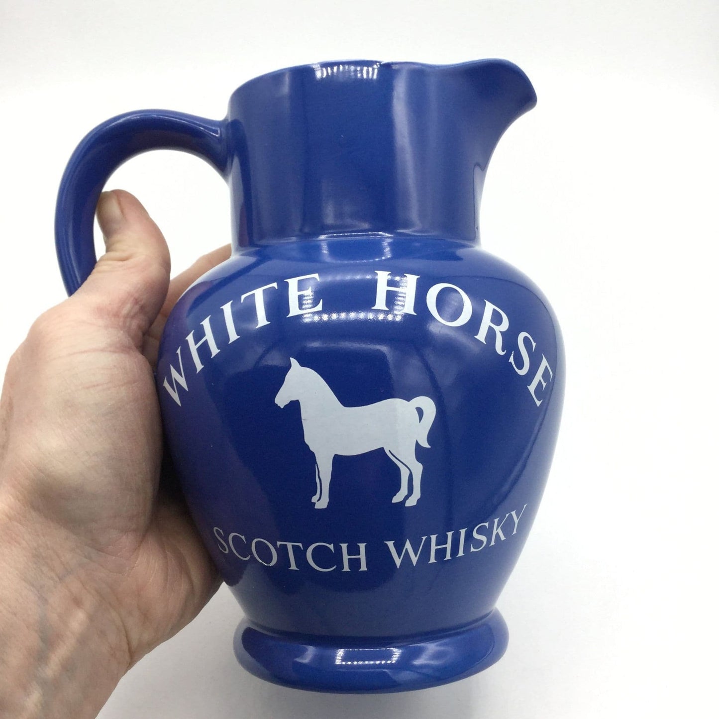 Vintage 1950s White Horse Scotch Whisky Water Jug