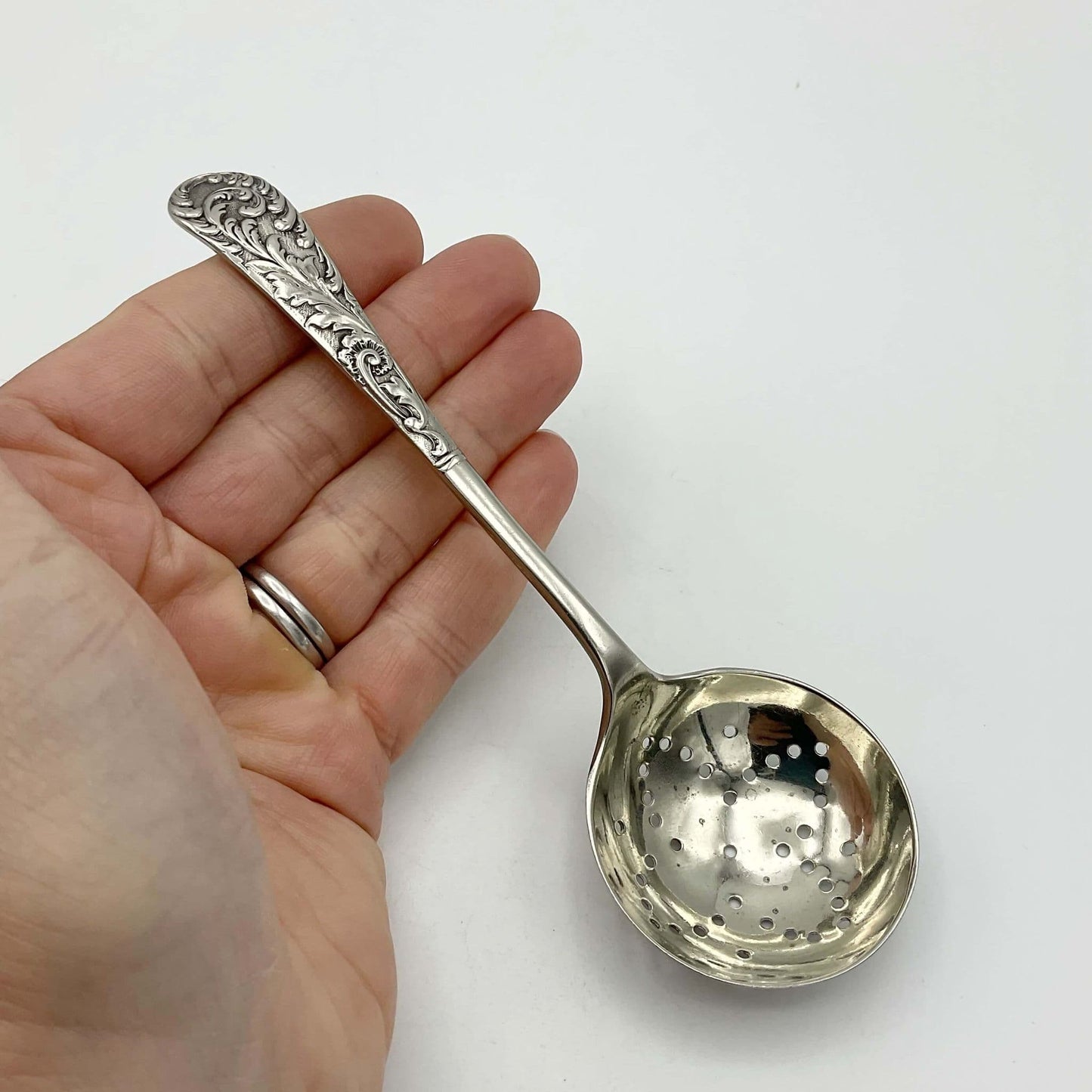 Antique Silver Plated Sugar Sifter Spoon, Cocoa Spoon